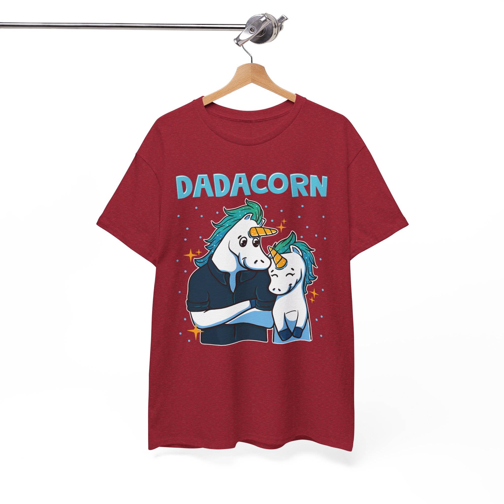 Dadacorn Funny Father & Kid Unicorn T-Shirt - Image 11