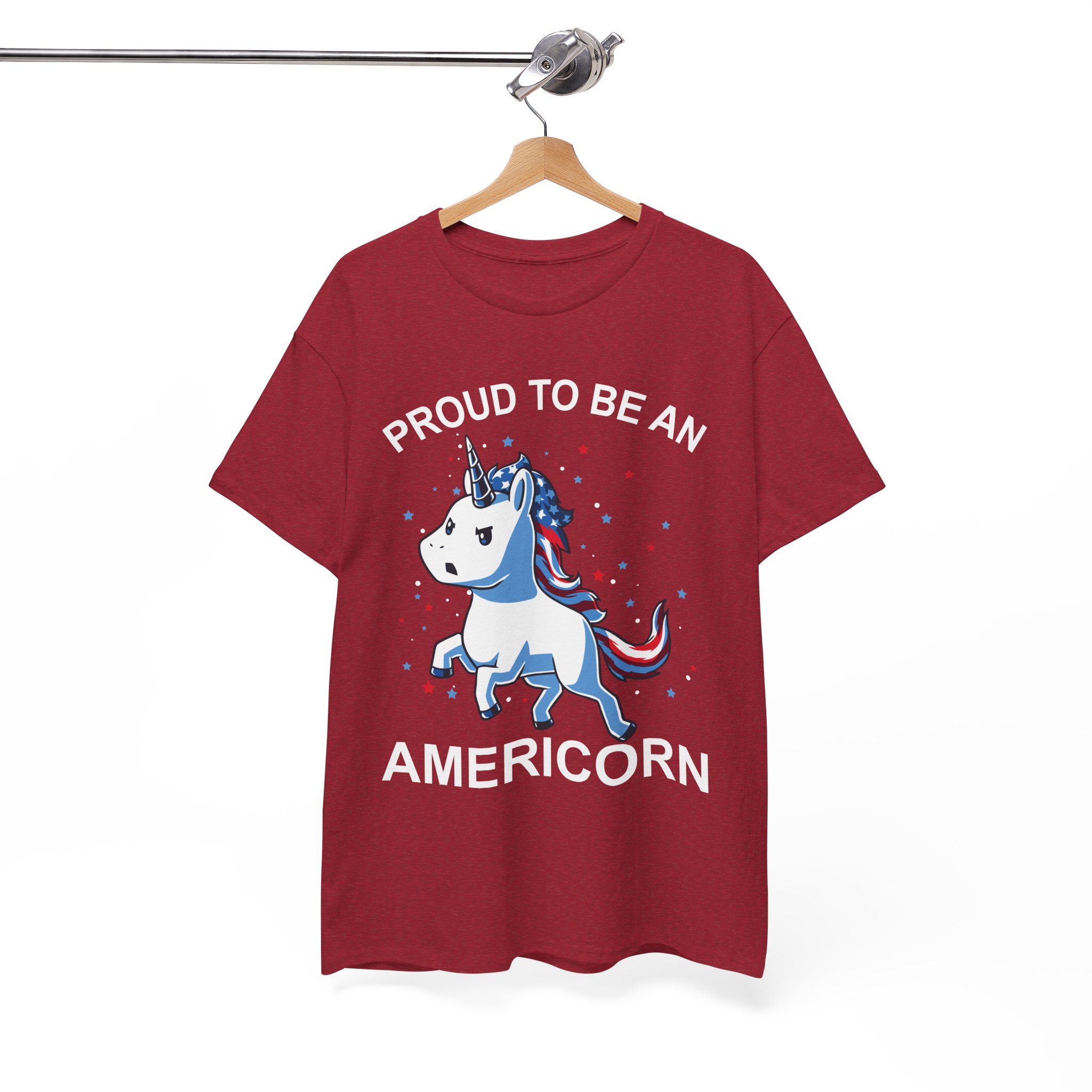 Proud to Be an Americorn Unicorn Patriotic American T-Shirt - Image 11