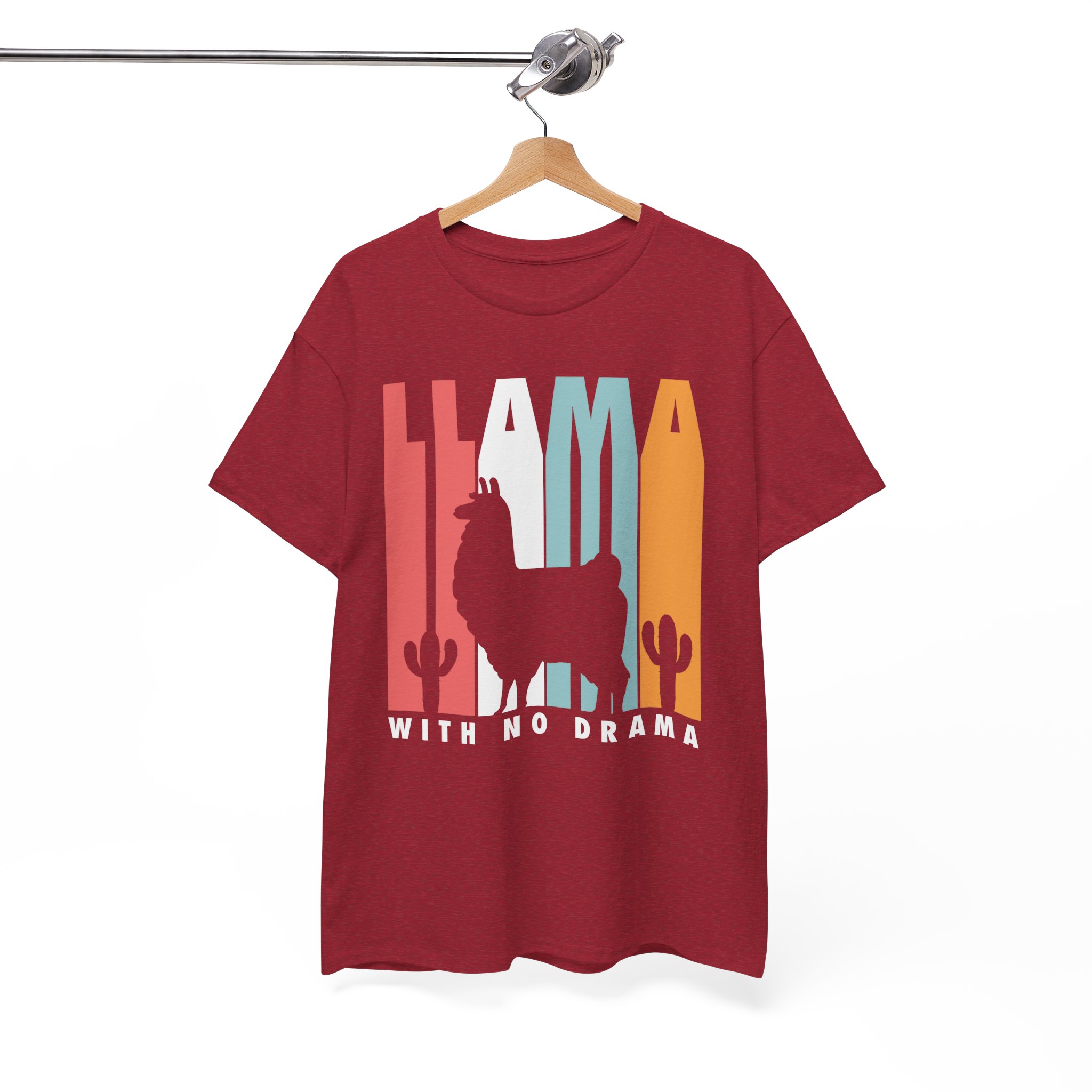 Llama With No Drama Retro T‑Shirt - Image 10