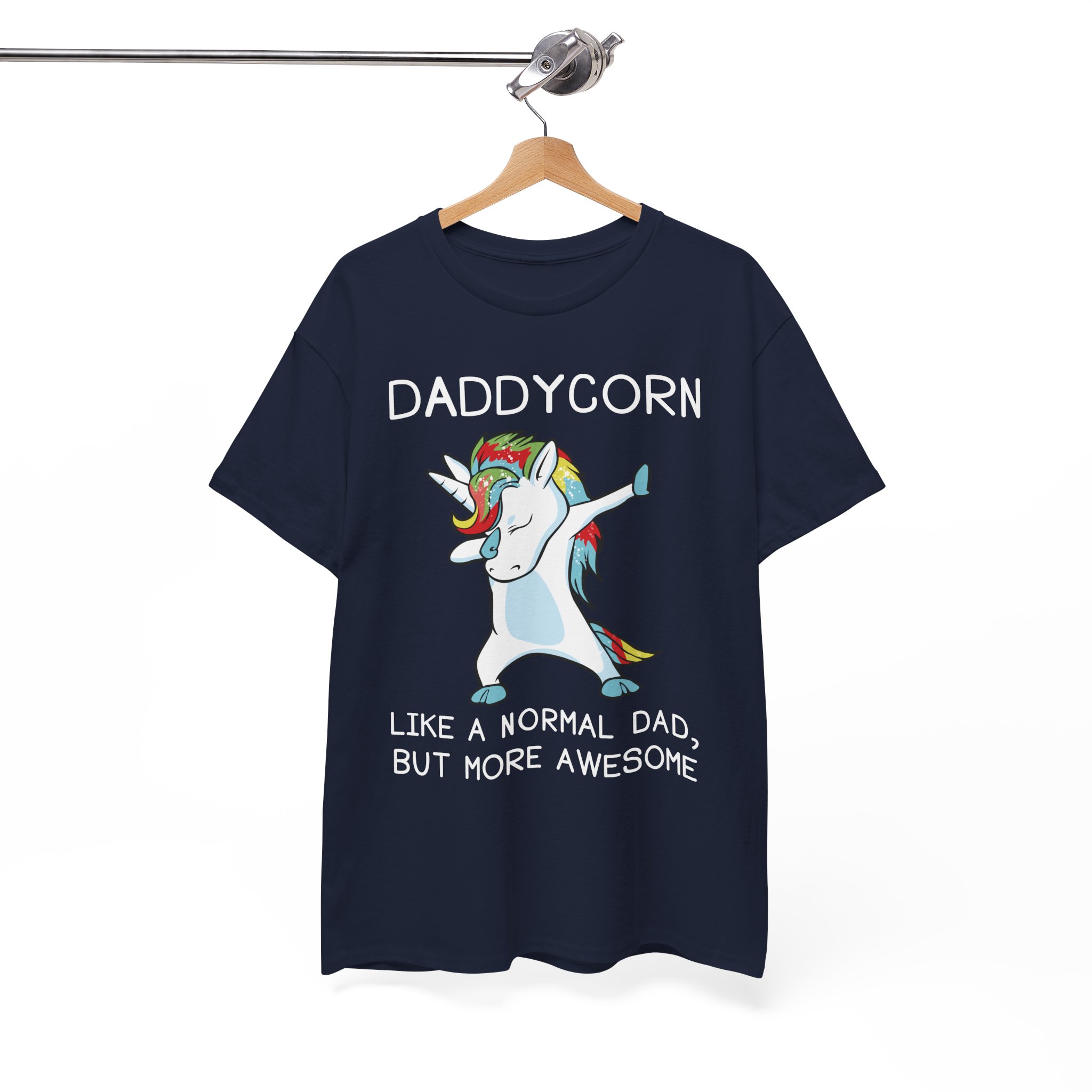 Daddycorn Funny Unicorn Dabbing Gift for Father's Day T-Shirt - Image 8
