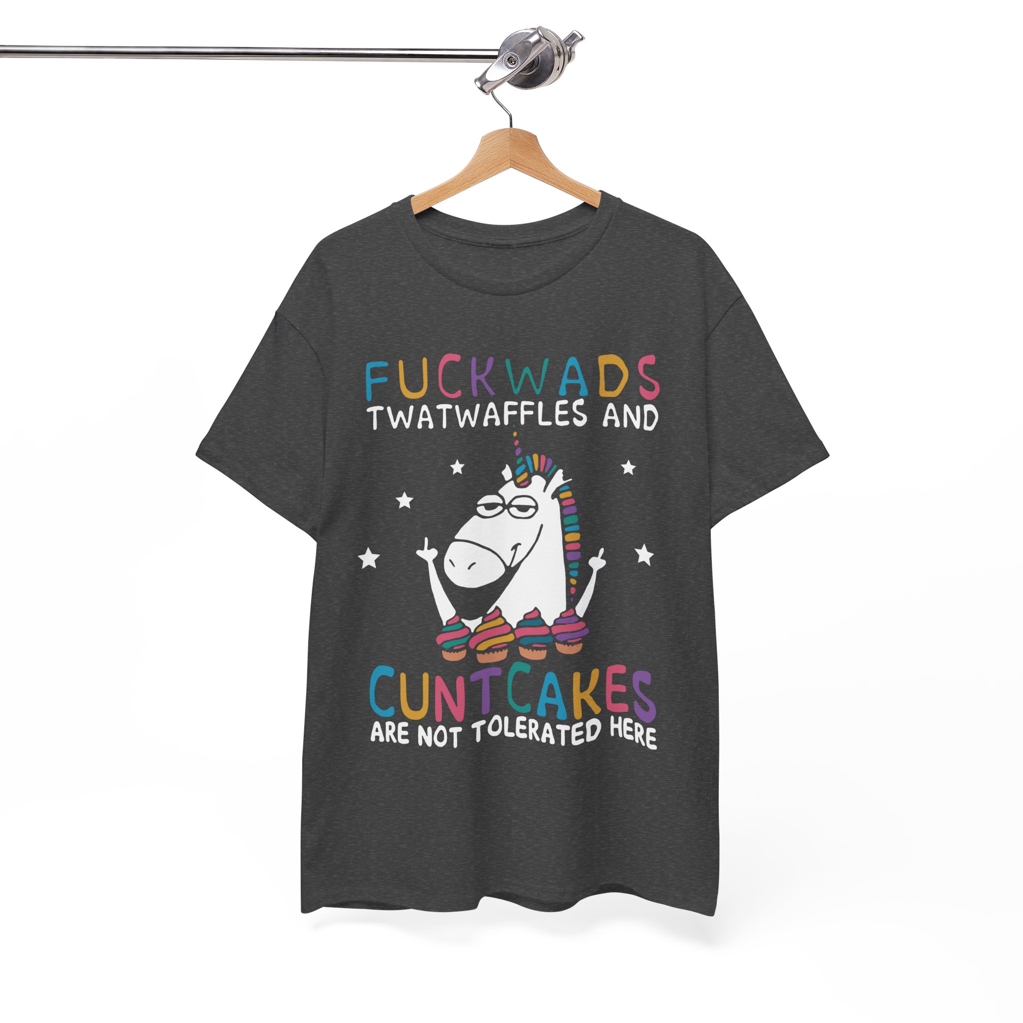 Fuckwads Cuntcakes Funny Unicorn Cupcakes T-Shirt - Image 5
