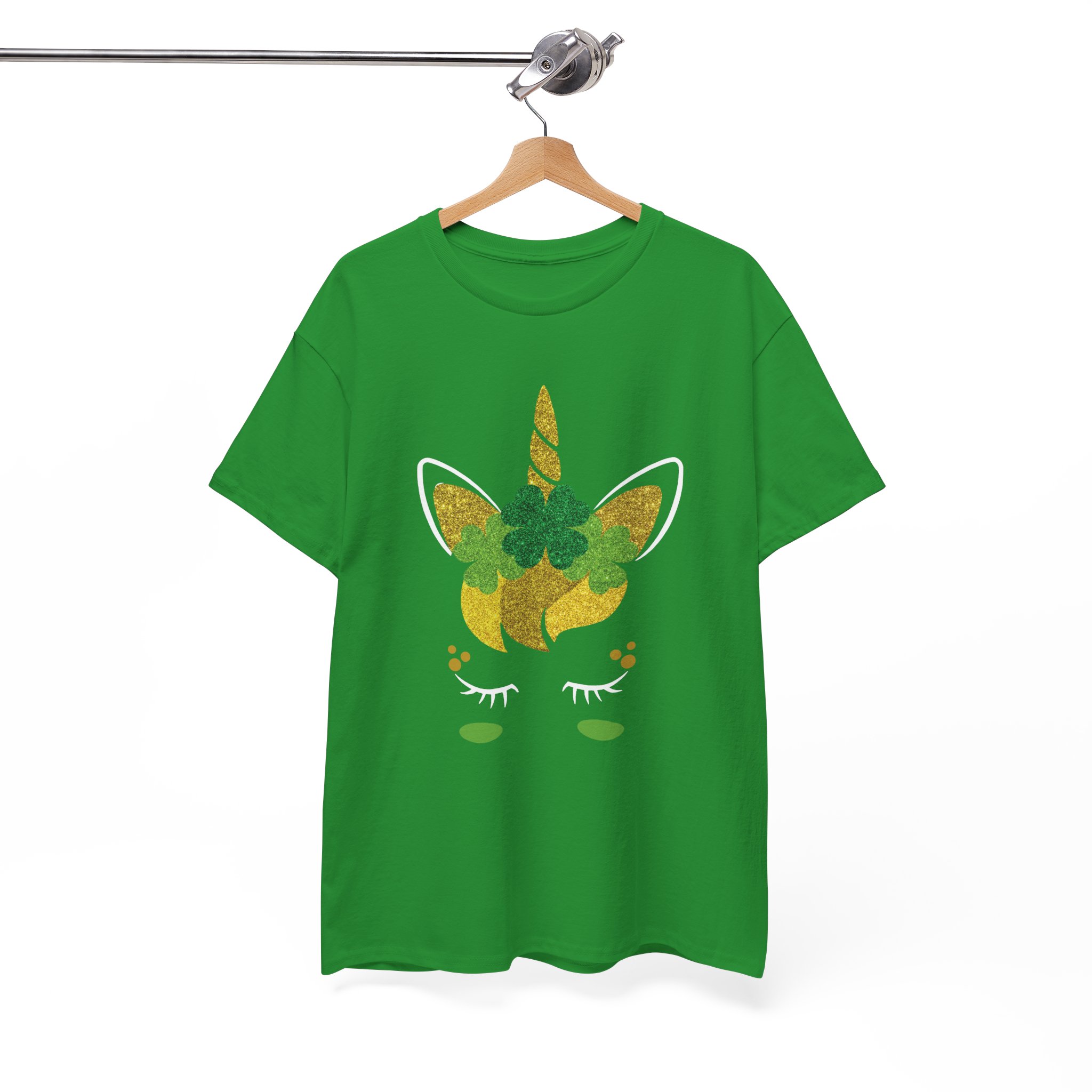 St. Patrick's Day Unicorn Rainbow Shamrock T-Shirt - Image 4