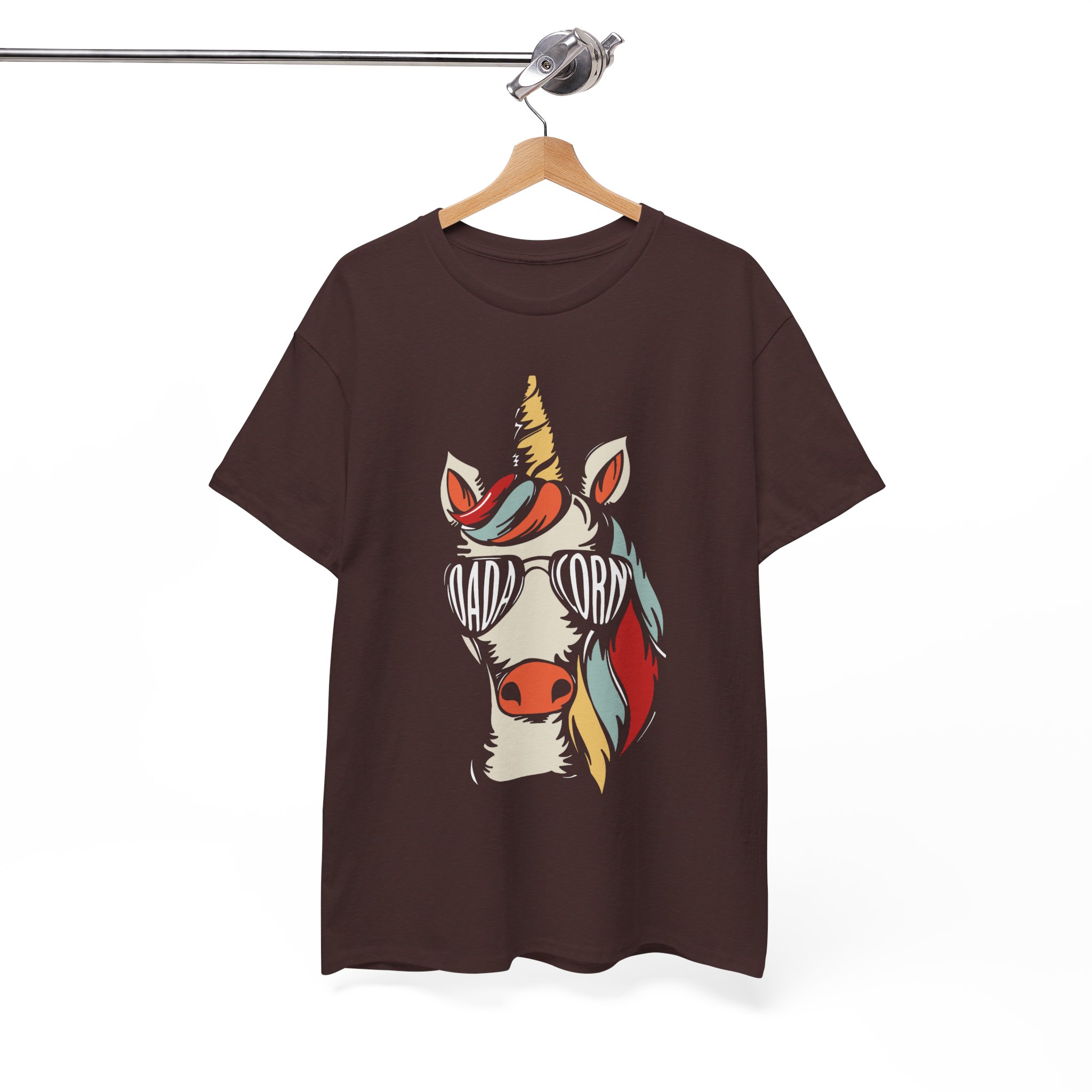 Dad Unicorn Sunglasses Retro T-Shirt - Image 2