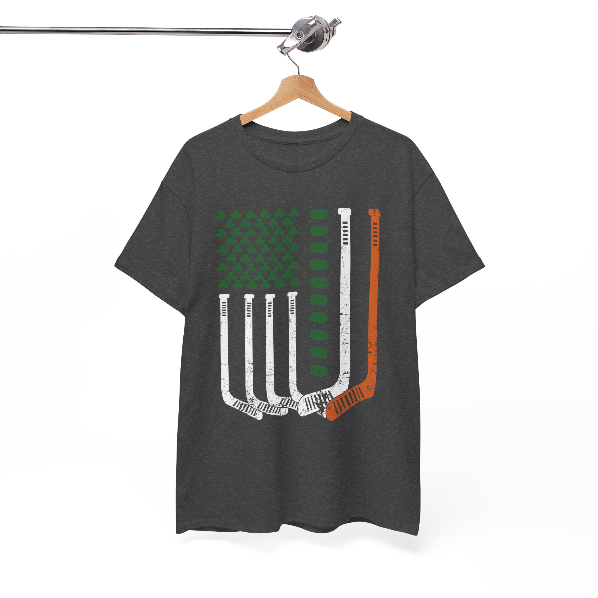 Hockey St. Patrick's Flag T-Shirt - Image 3