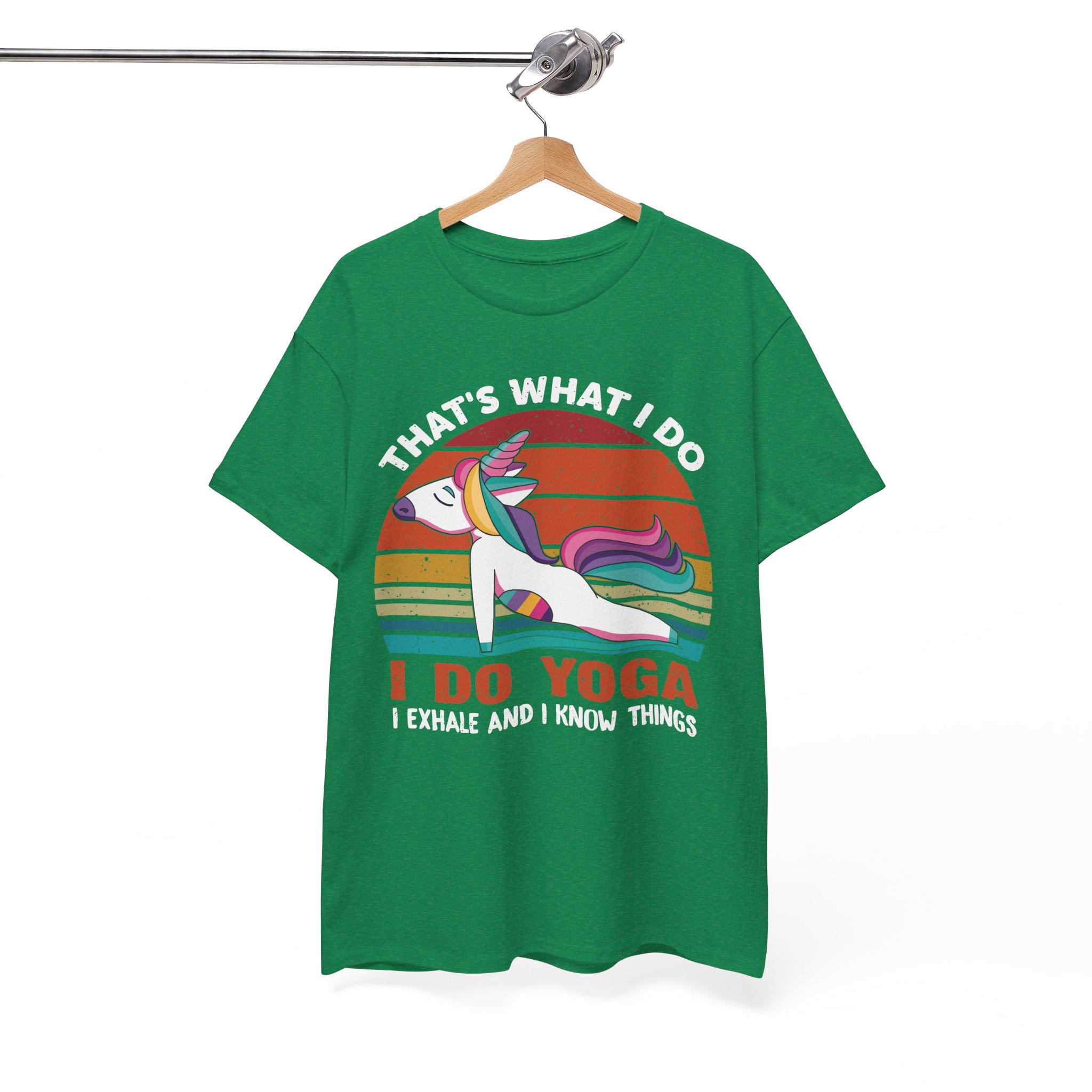 I Do Yoga Unicorn Retro T-Shirt - Image 6