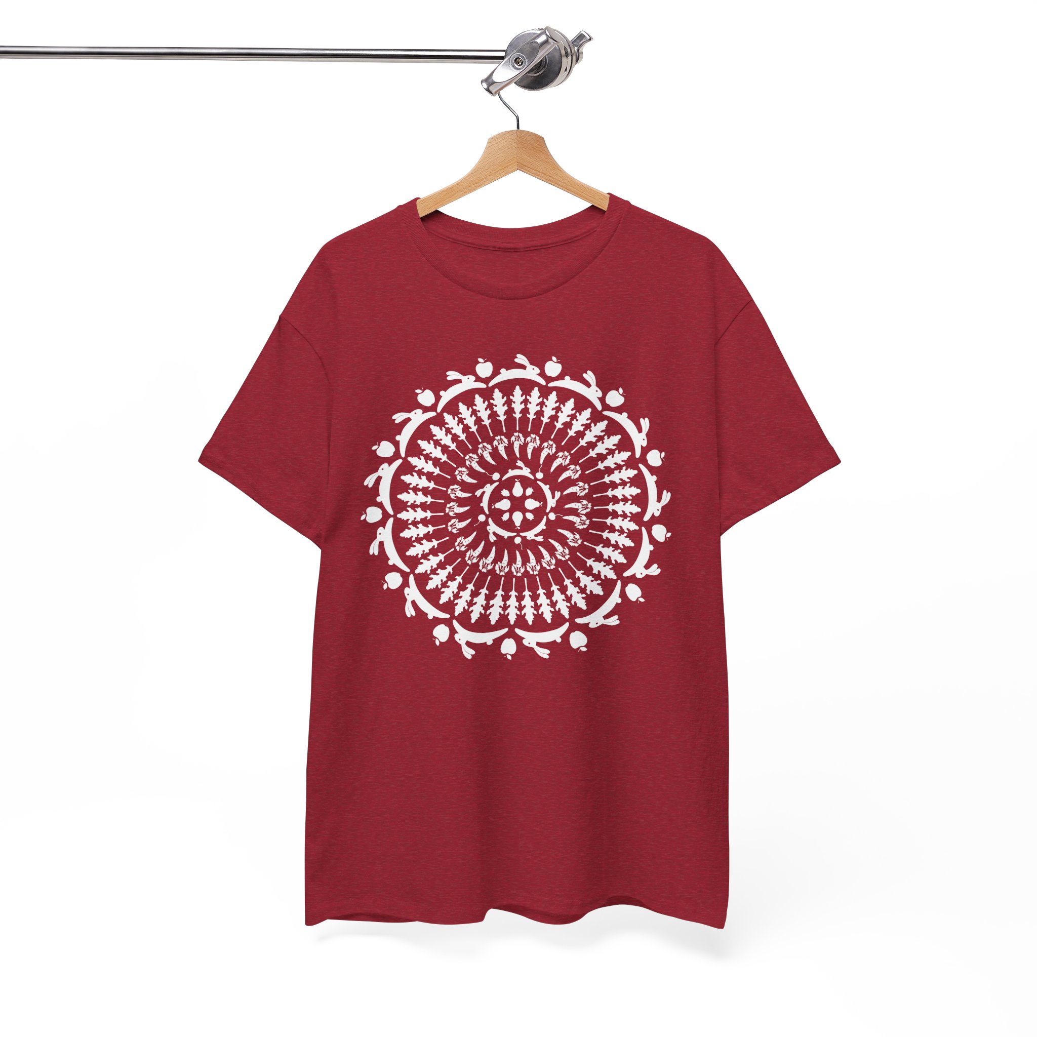 Mandala Floral Easter Bunny T-Shirt - Image 11
