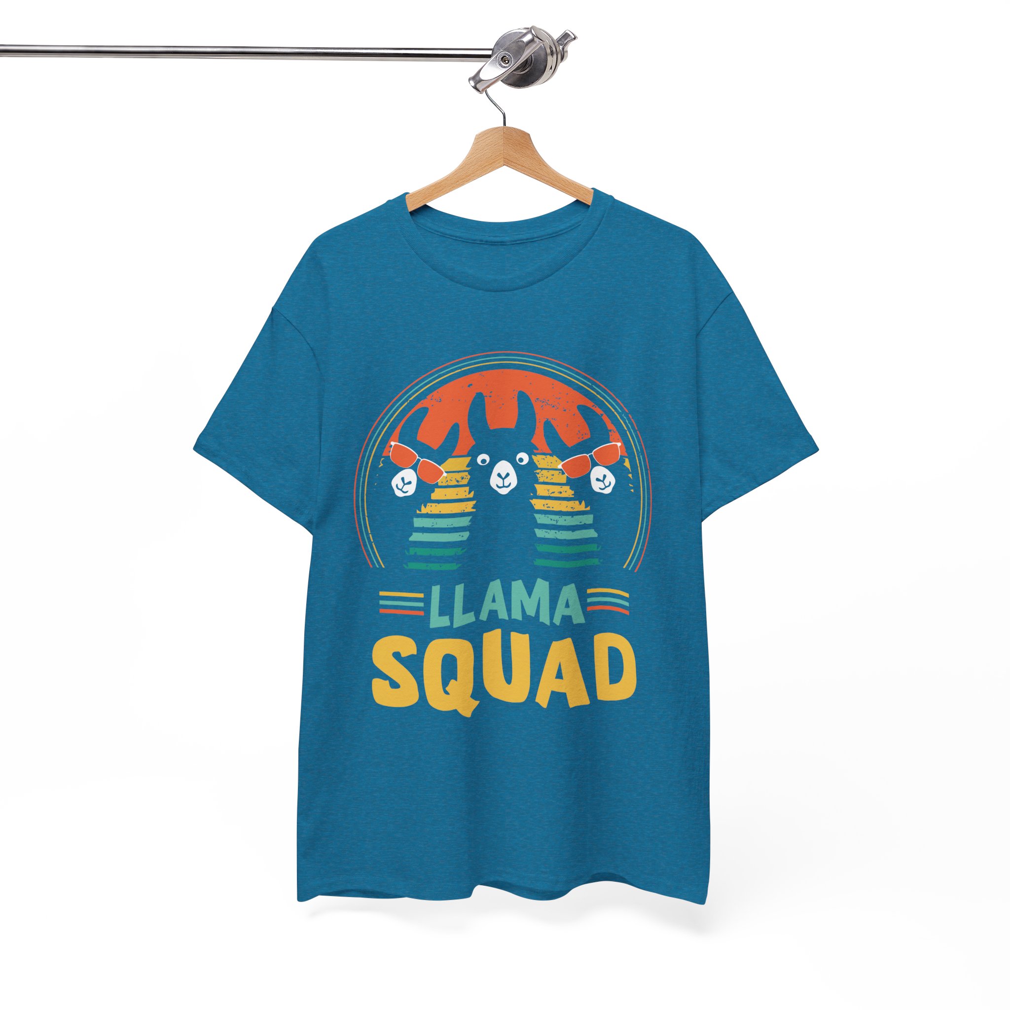 Llama Squad Graphic Tee - Retro Colorful Llama Shirt - Image 6