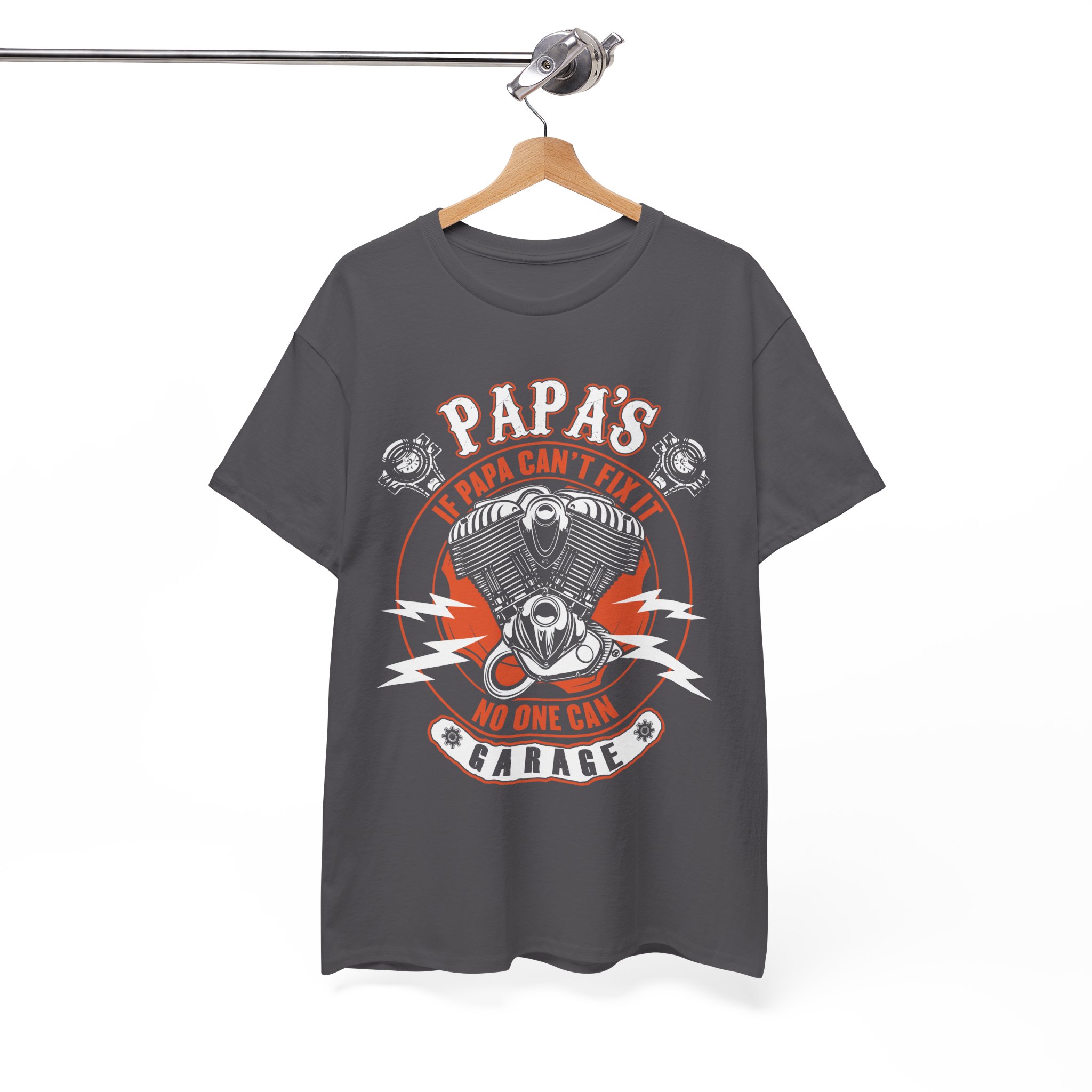 Papa's Garage Vintage Mechanic T-Shirt - Image 6