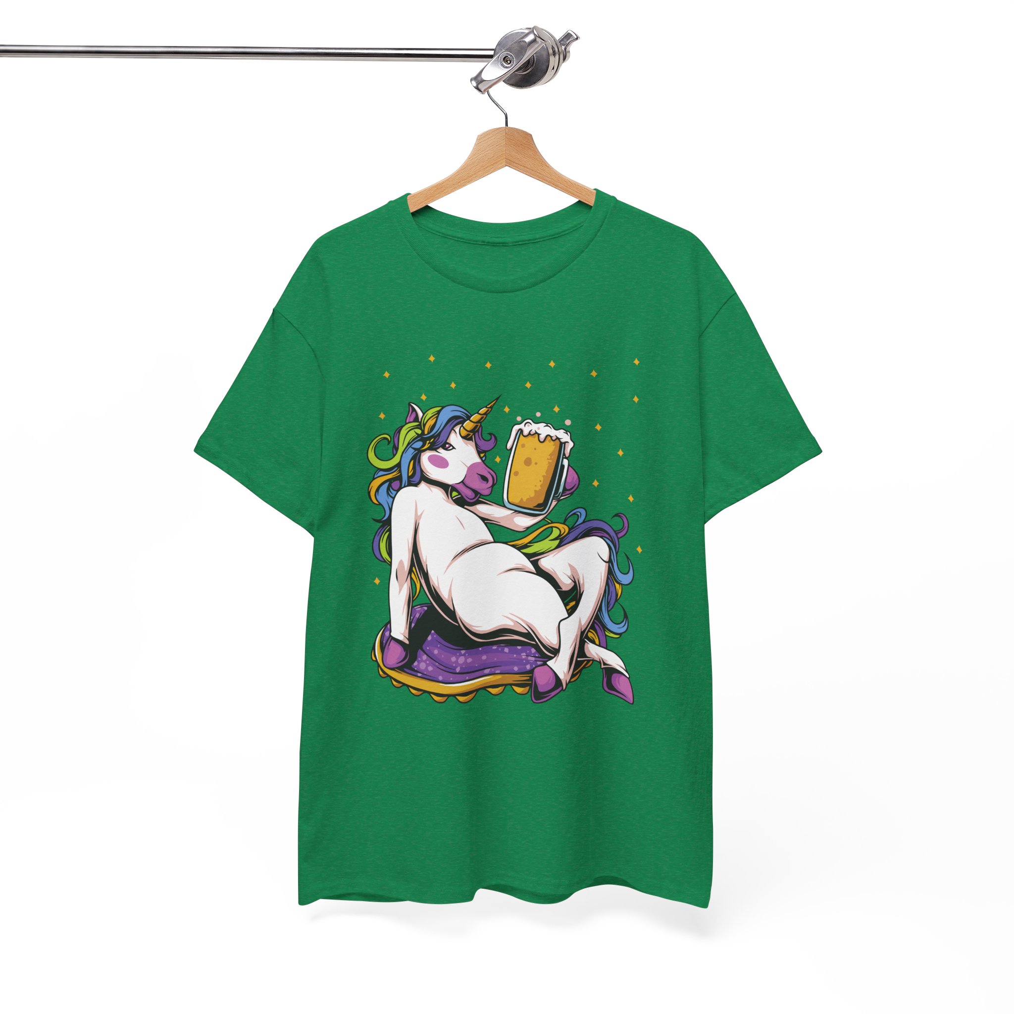 Funny Relaxing Unicorn Holding Beer T-Shirt - Image 5