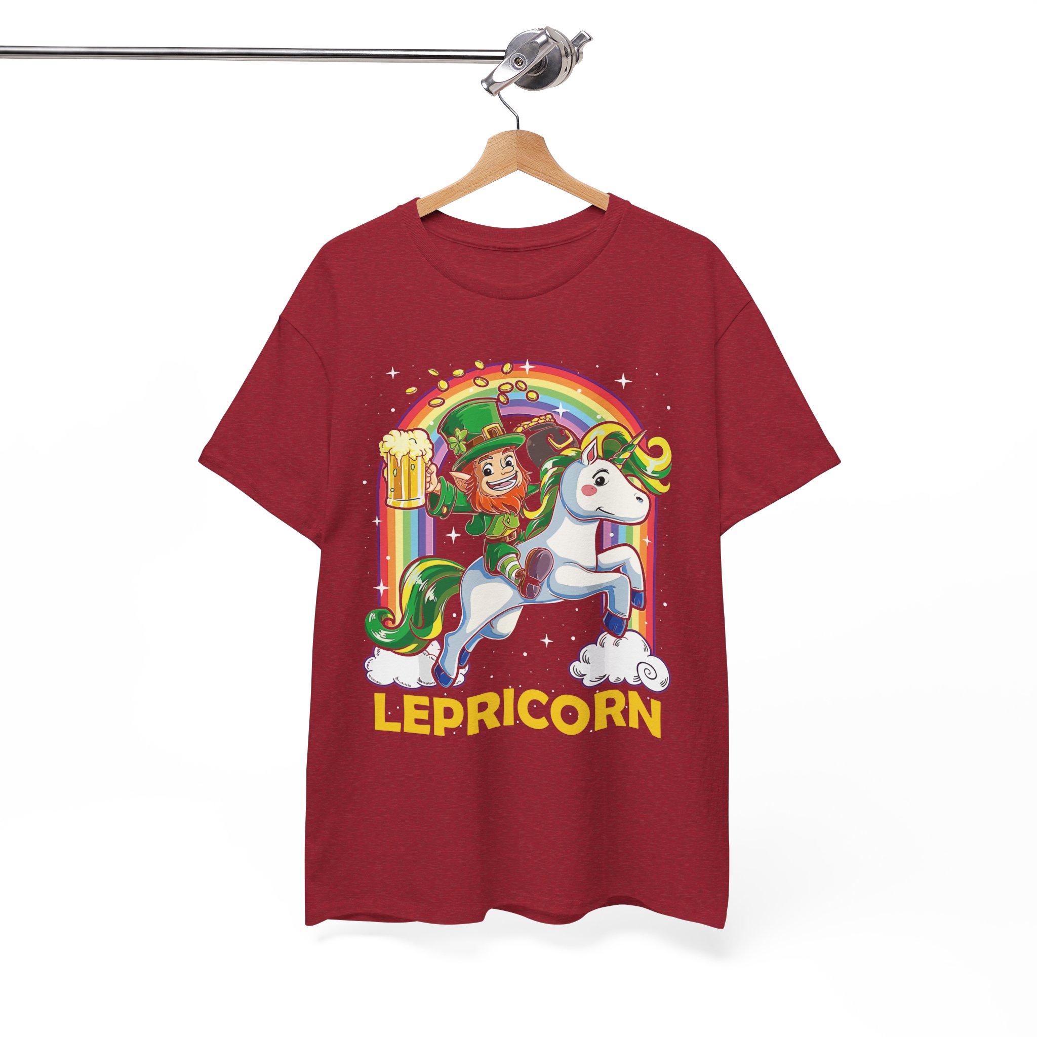 Lepricorn Leprechaun Unicorn St. Patrick's Day T-Shirt - Image 7