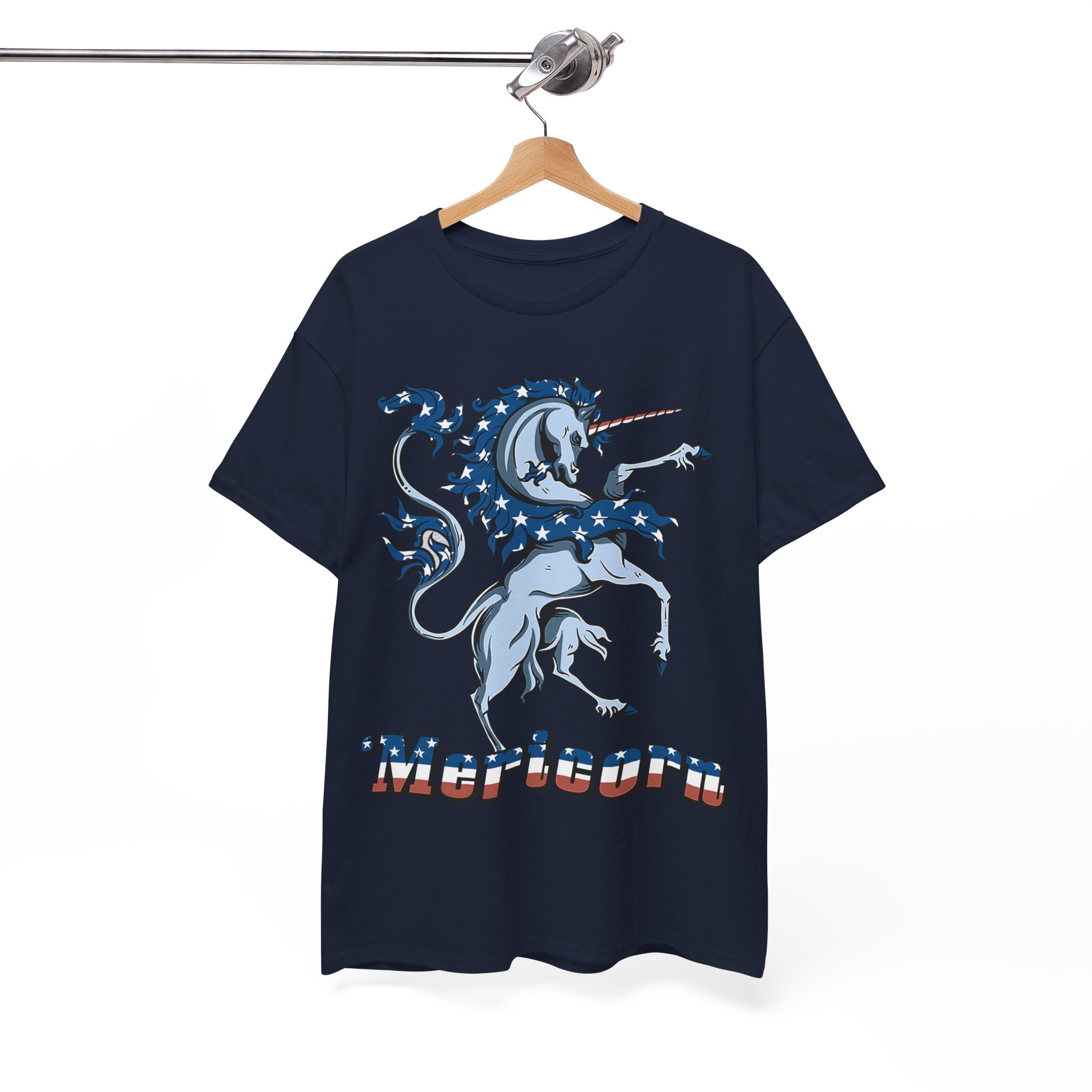 Mericorn American Flag Unicorn 4th Of July T-Shirt - Image 9