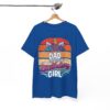 Dad of the Birthday Girl Unicorn Retro T‑Shirt