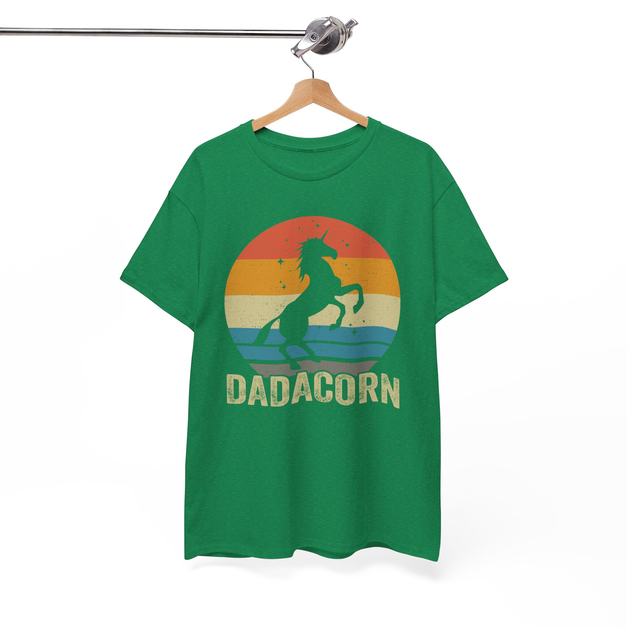 Dadacorn Retro Unicorn Gift T-Shirt For Father’s Day - Image 5