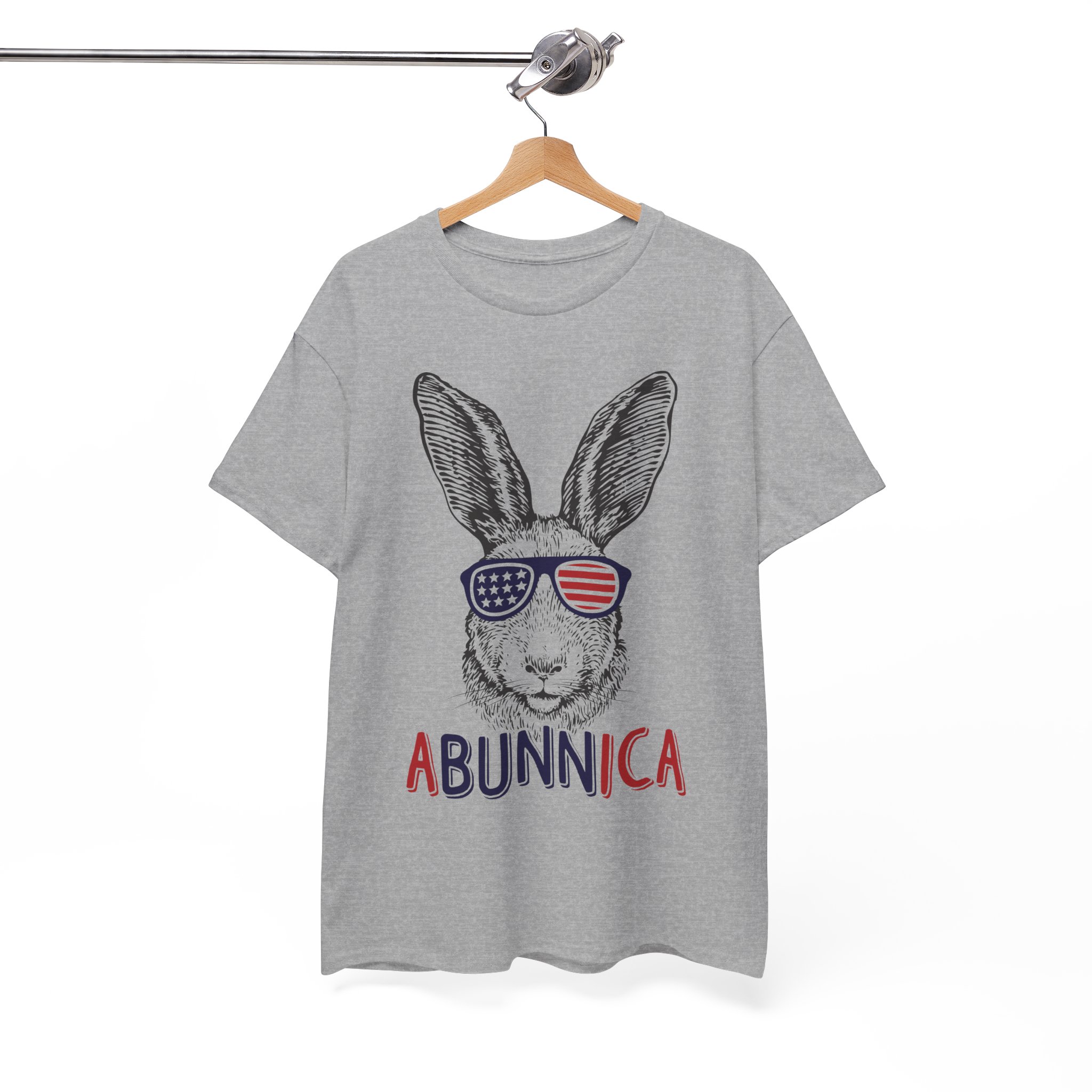 Abunnica Bunny Rabbit Patriotic 4th of July Day T-Shirt - Image 3