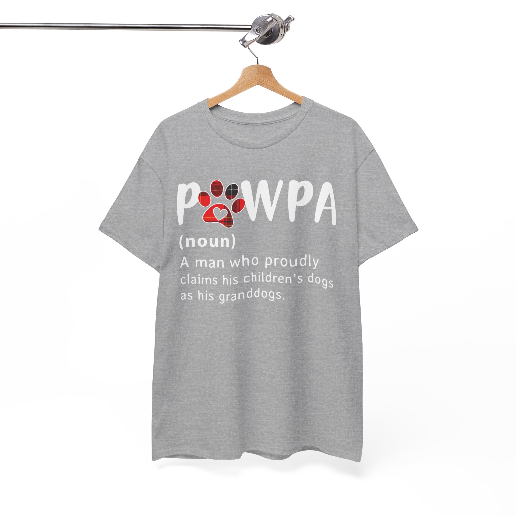 Pawpa Grandpa Dog Dad T-Shirt - Image 3