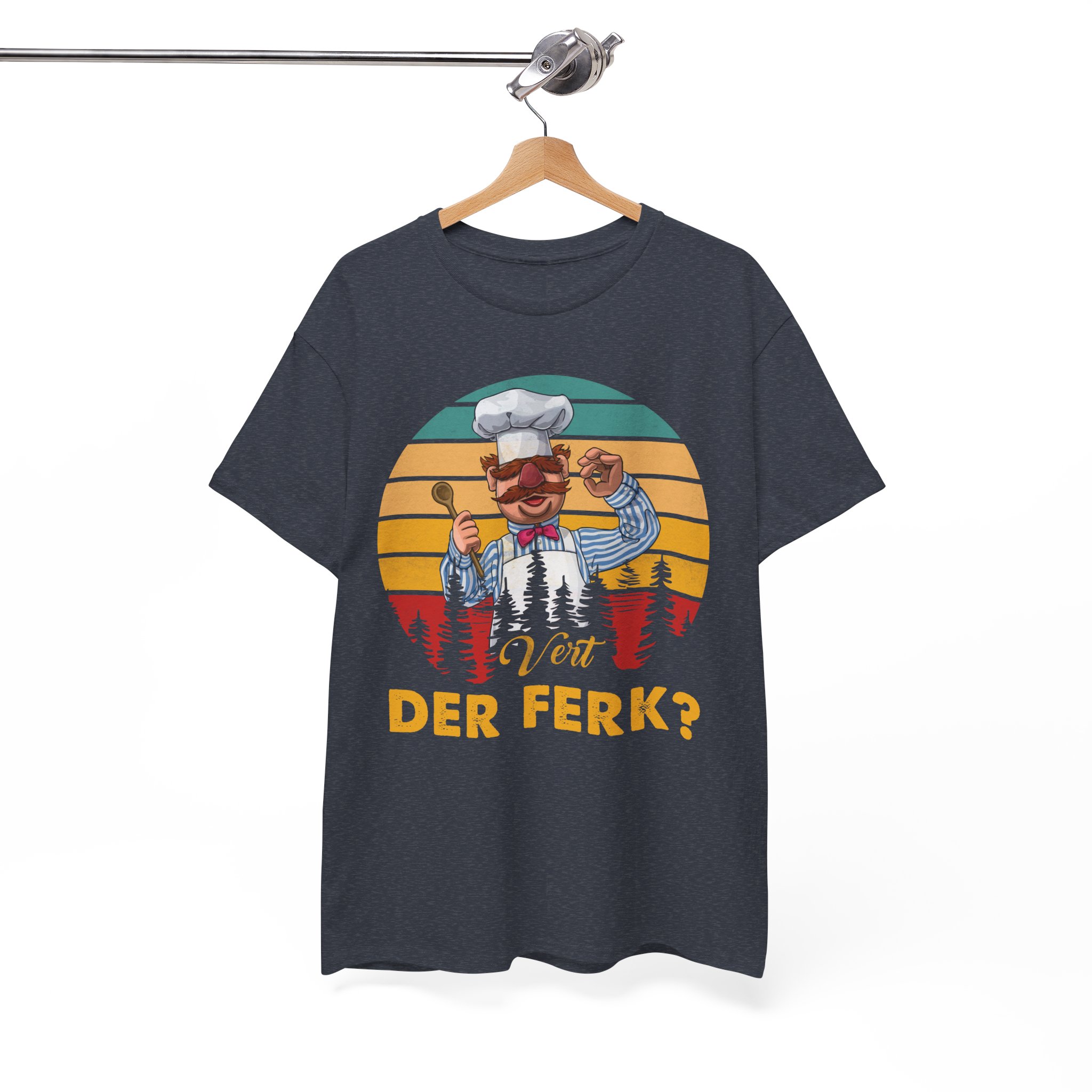 Vot Der Ferk Funny Chef Cooking Vintage Retro T-Shirt - Image 8