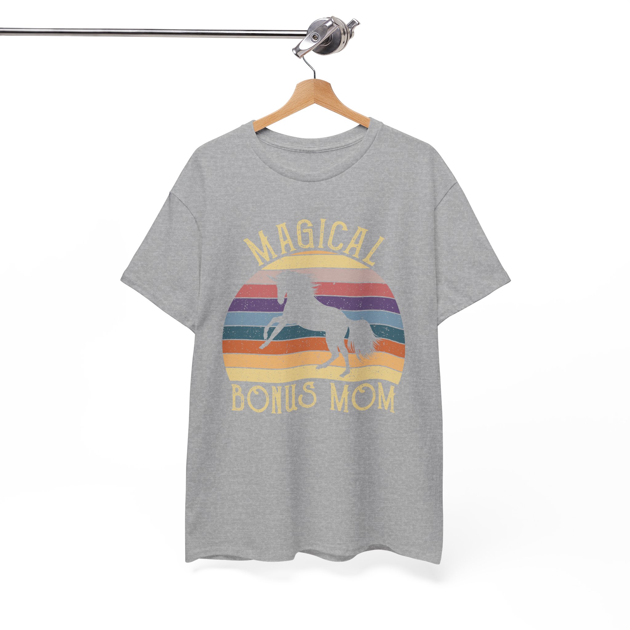 Magical Bonus Mom Retro Unicorn T‑Shirt - Image 4
