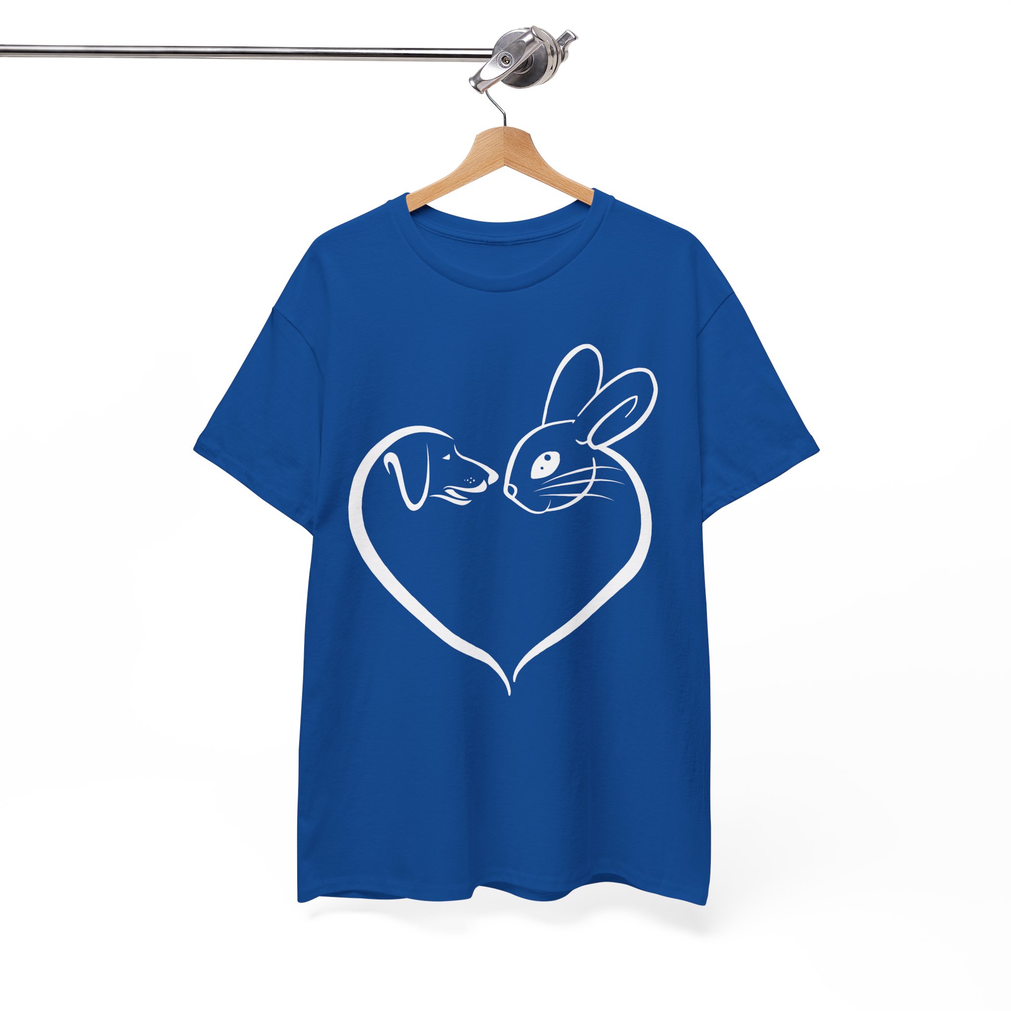 Dog & Bunny Heart Love T-Shirt for Pet Lovers - Image 8