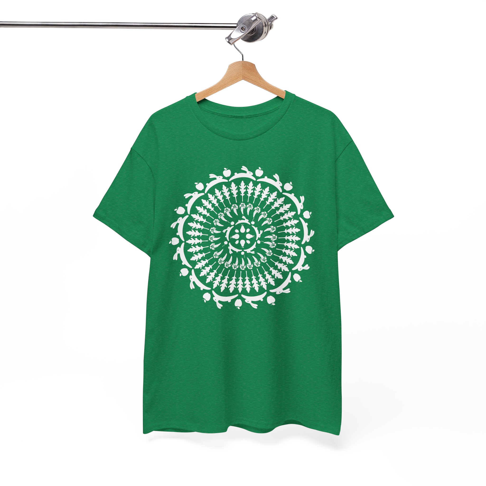 Mandala Floral Easter Bunny T-Shirt - Image 5