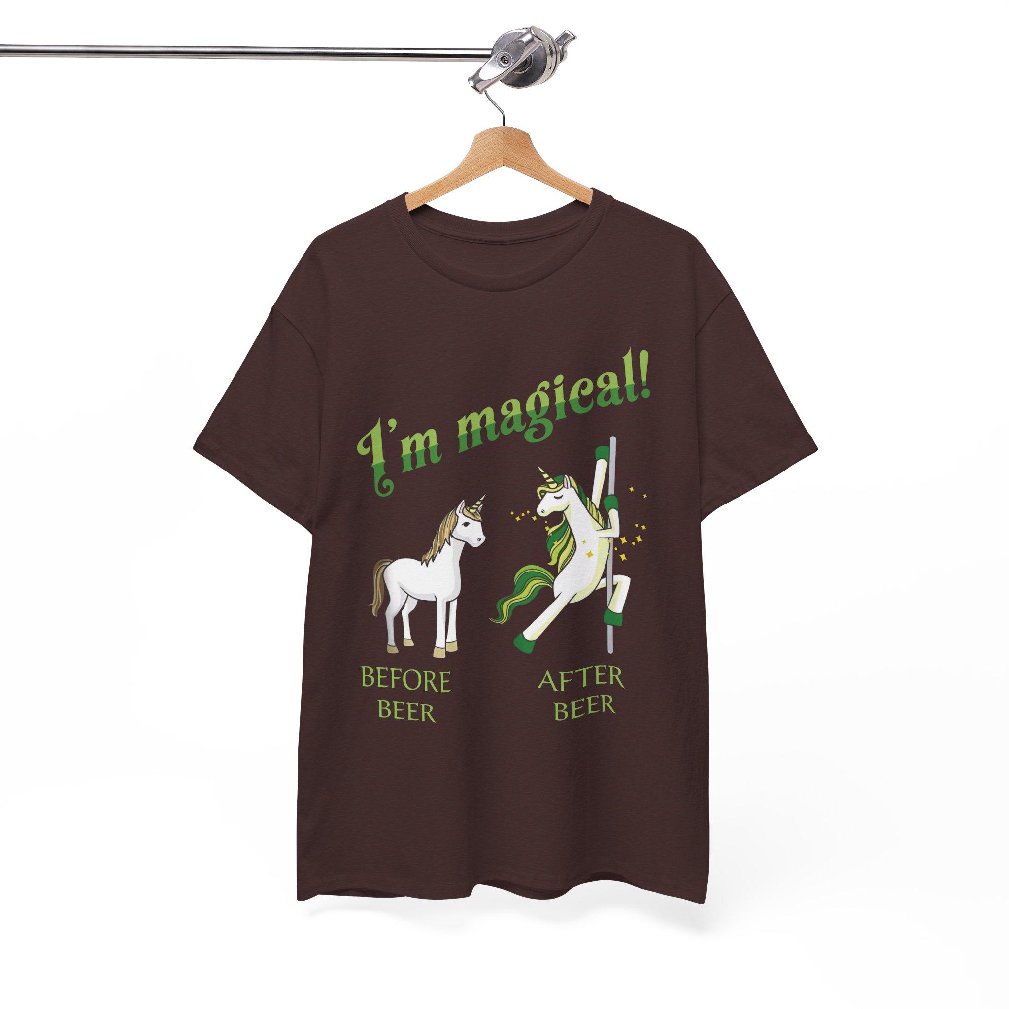 I’m Magical! Before Beer After Beer Unicorn T‑Shirt - Image 2