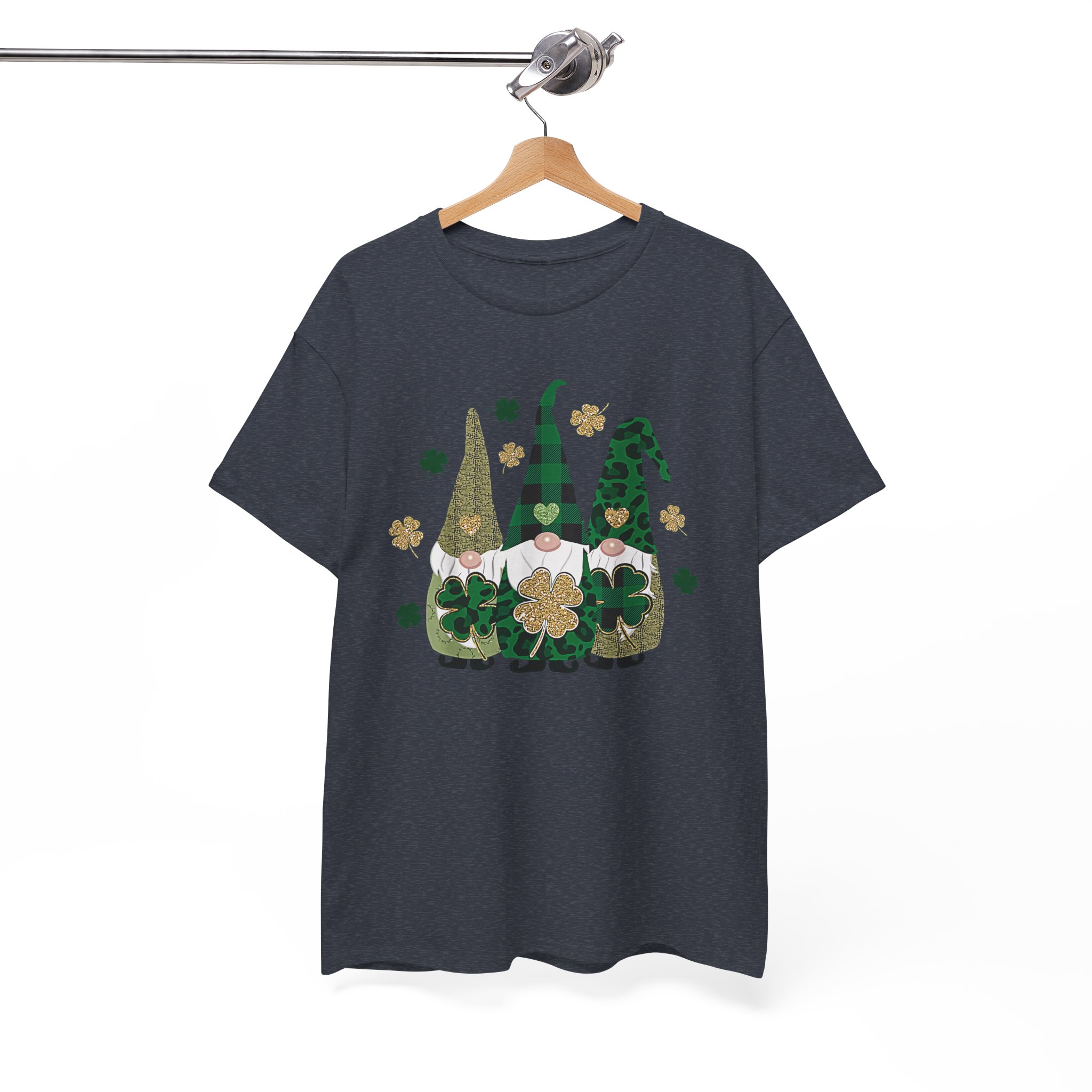 St. Patrick's Day Shamrock Gnome Clover Irish Holiday T-Shirt - Image 8