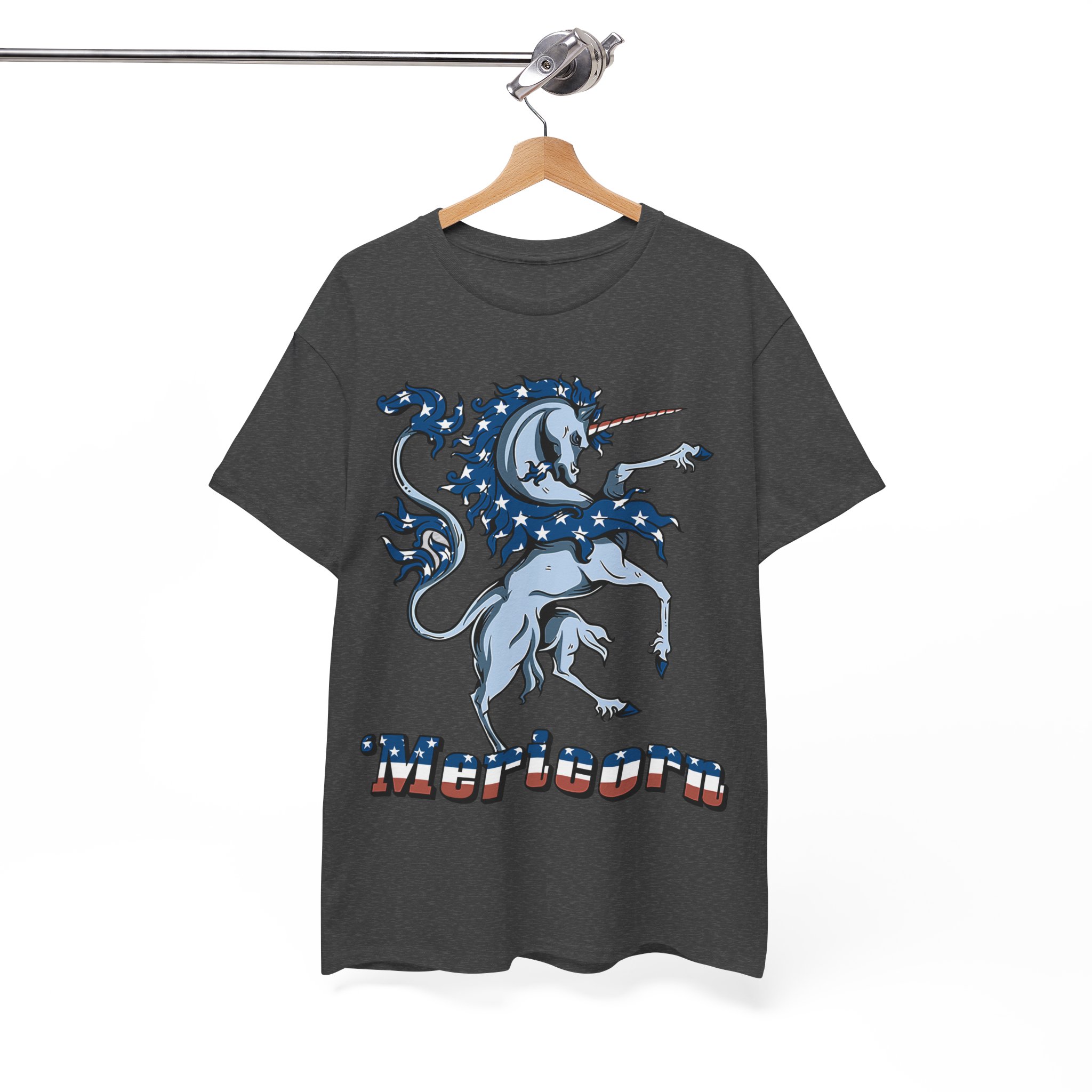 Mericorn American Flag Unicorn 4th Of July T-Shirt - Image 7