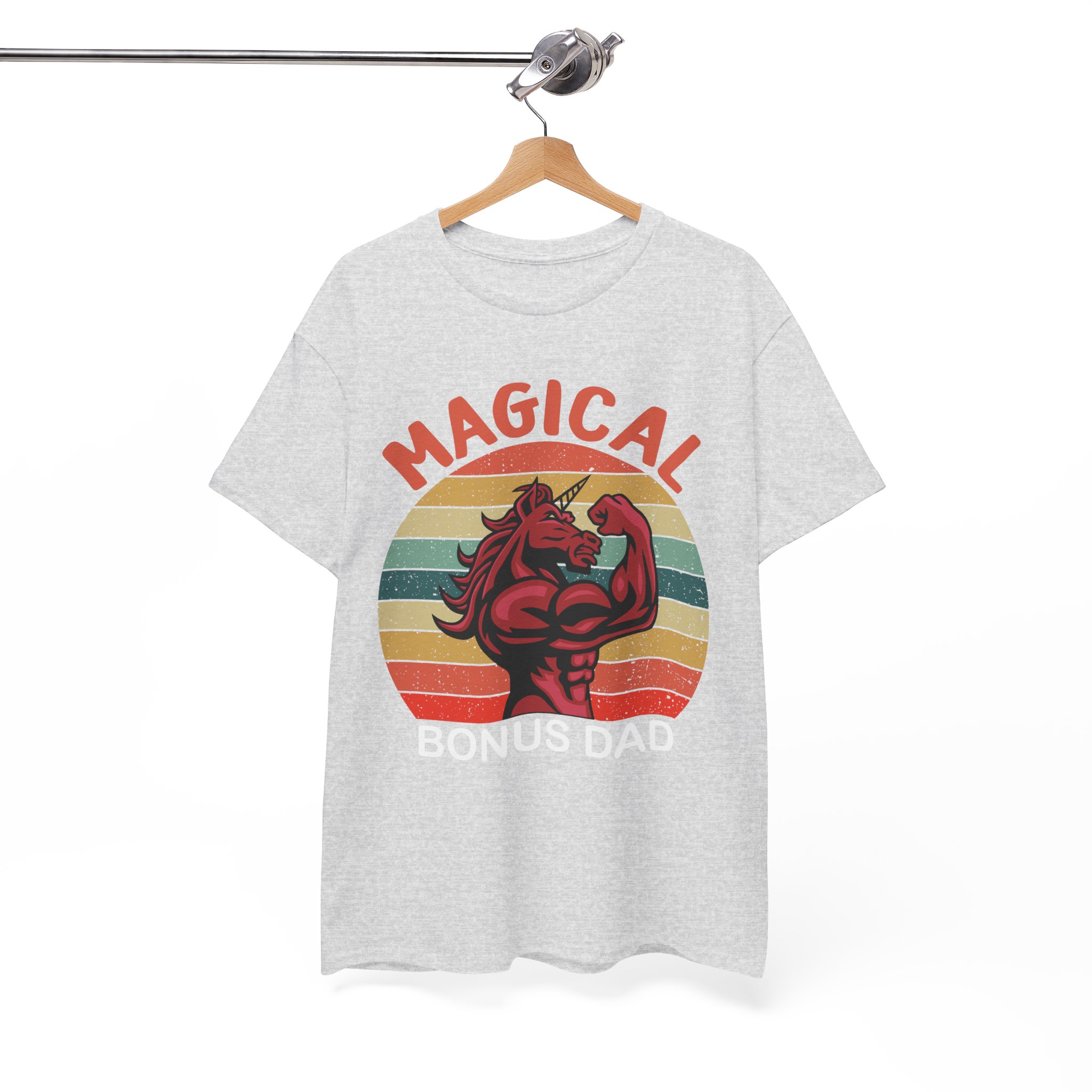 Magical Bonus Unicorn For Dad Retro T-Shirt - Image 2
