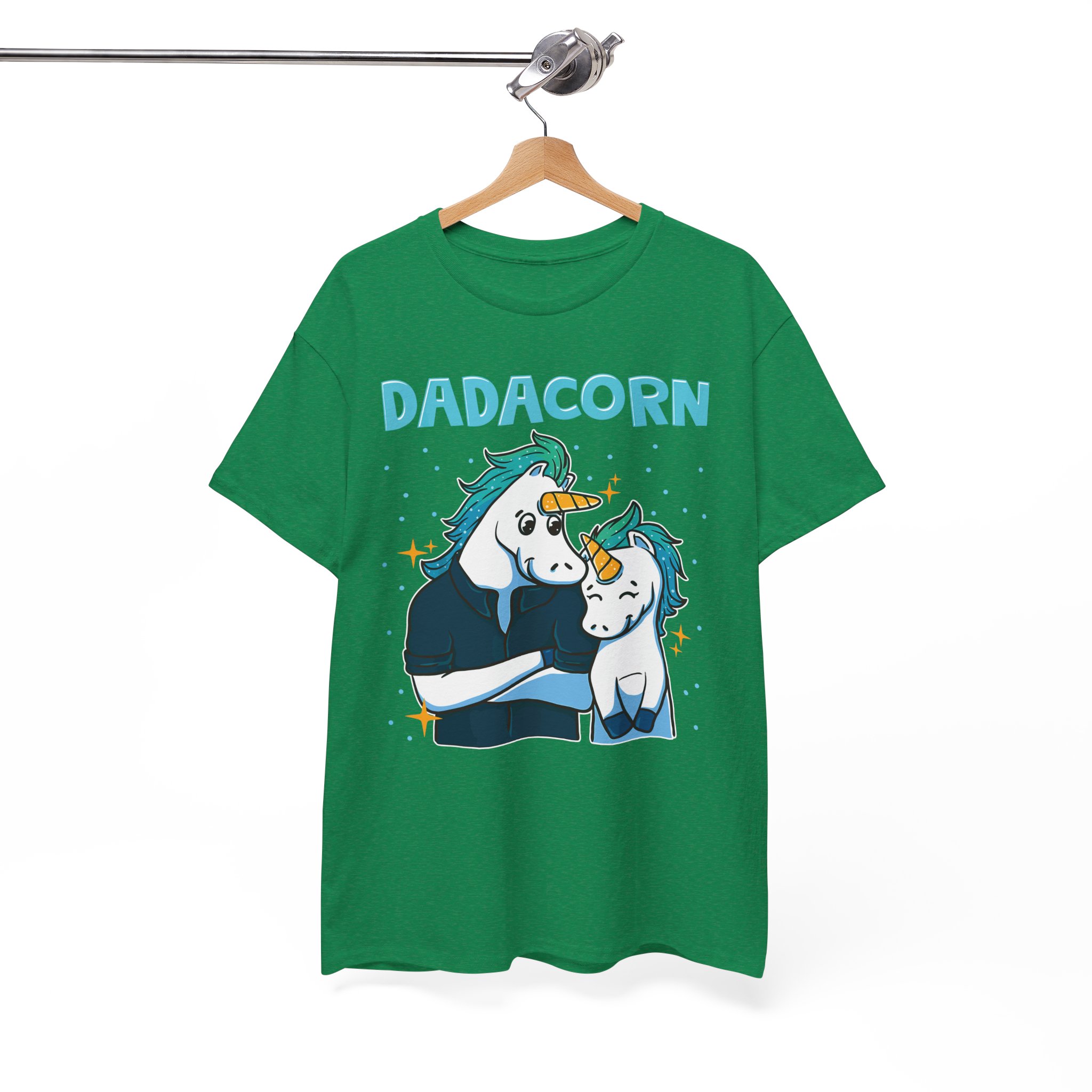 Dadacorn Funny Father & Kid Unicorn T-Shirt - Image 6