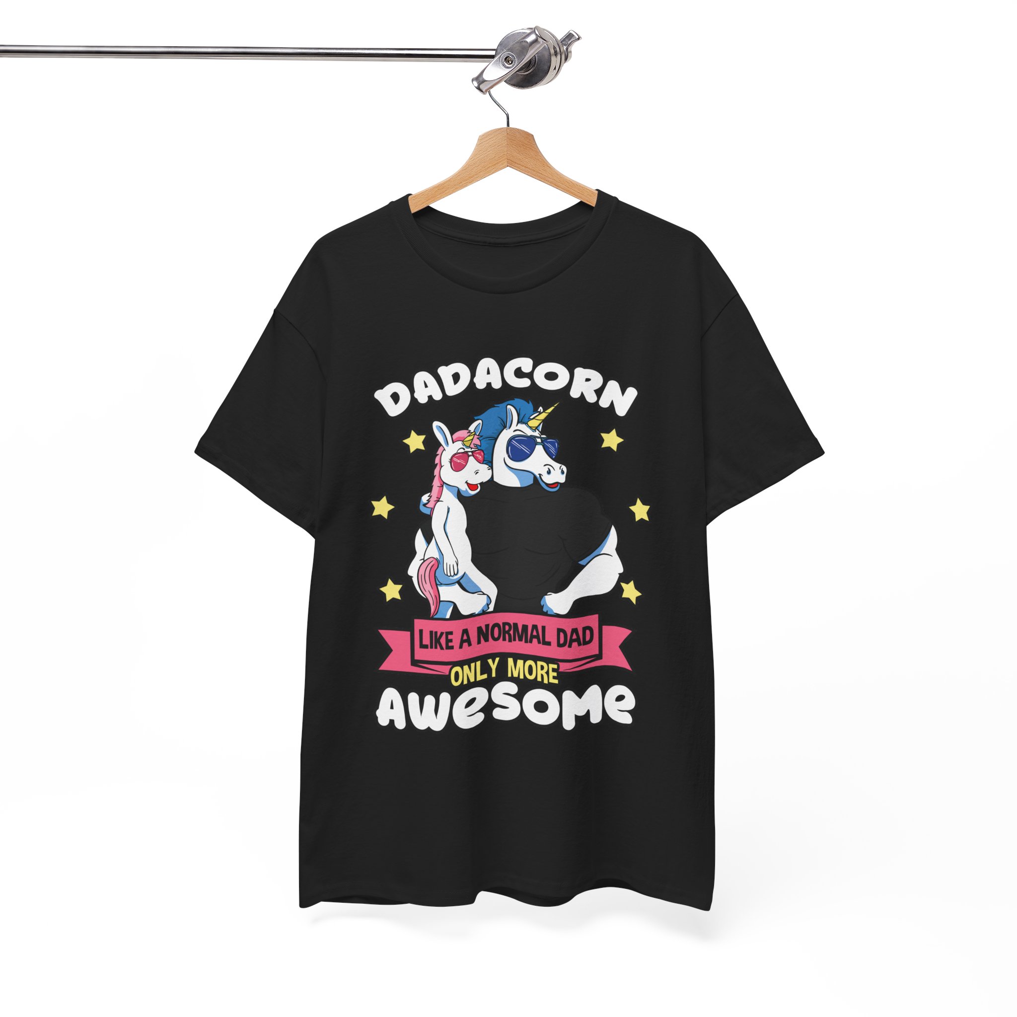Dadacorn Awesome Unicorn Dad Tee for Father’s Day T‑Shirt - Image 3