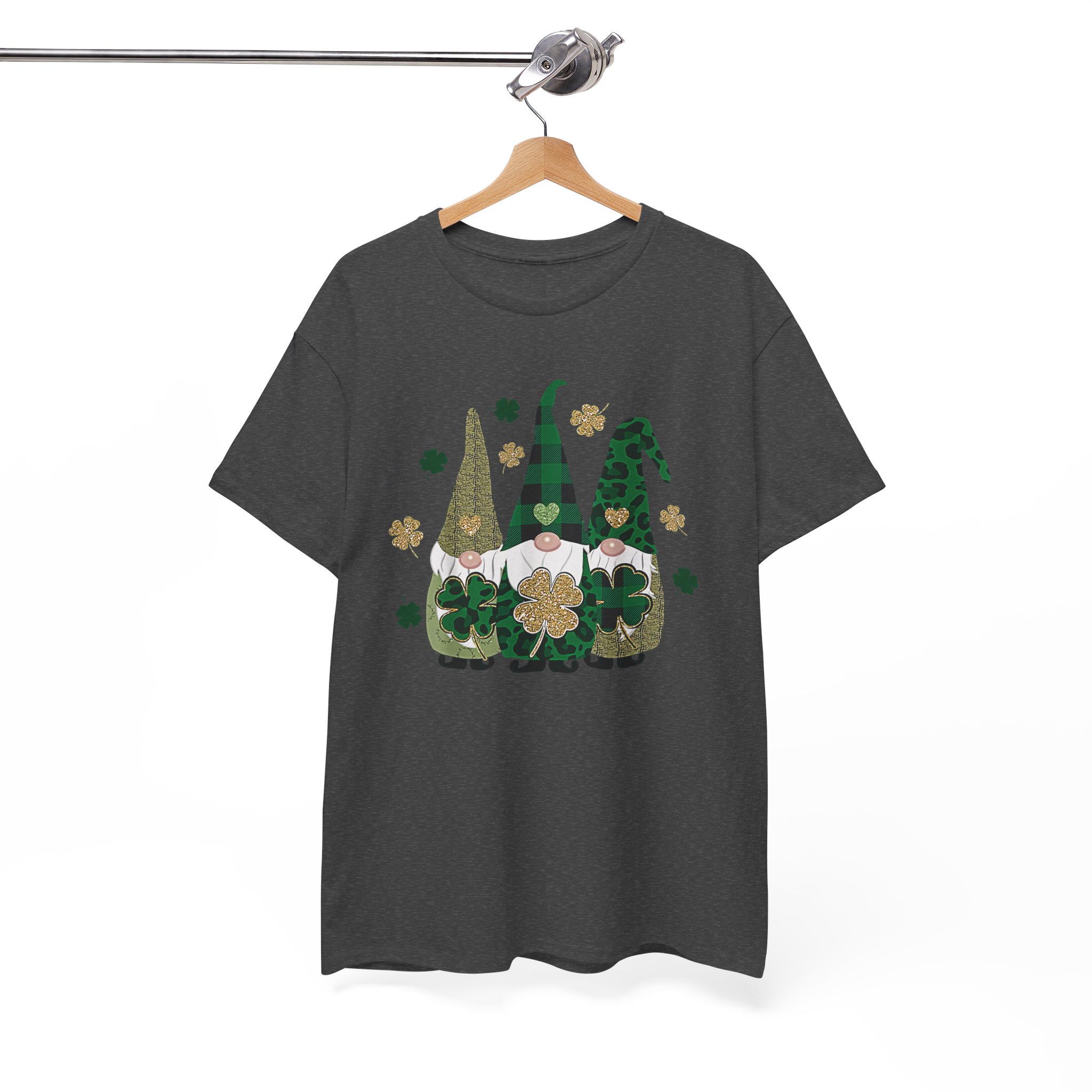 St. Patrick's Day Shamrock Gnome Clover Irish Holiday T-Shirt - Image 7
