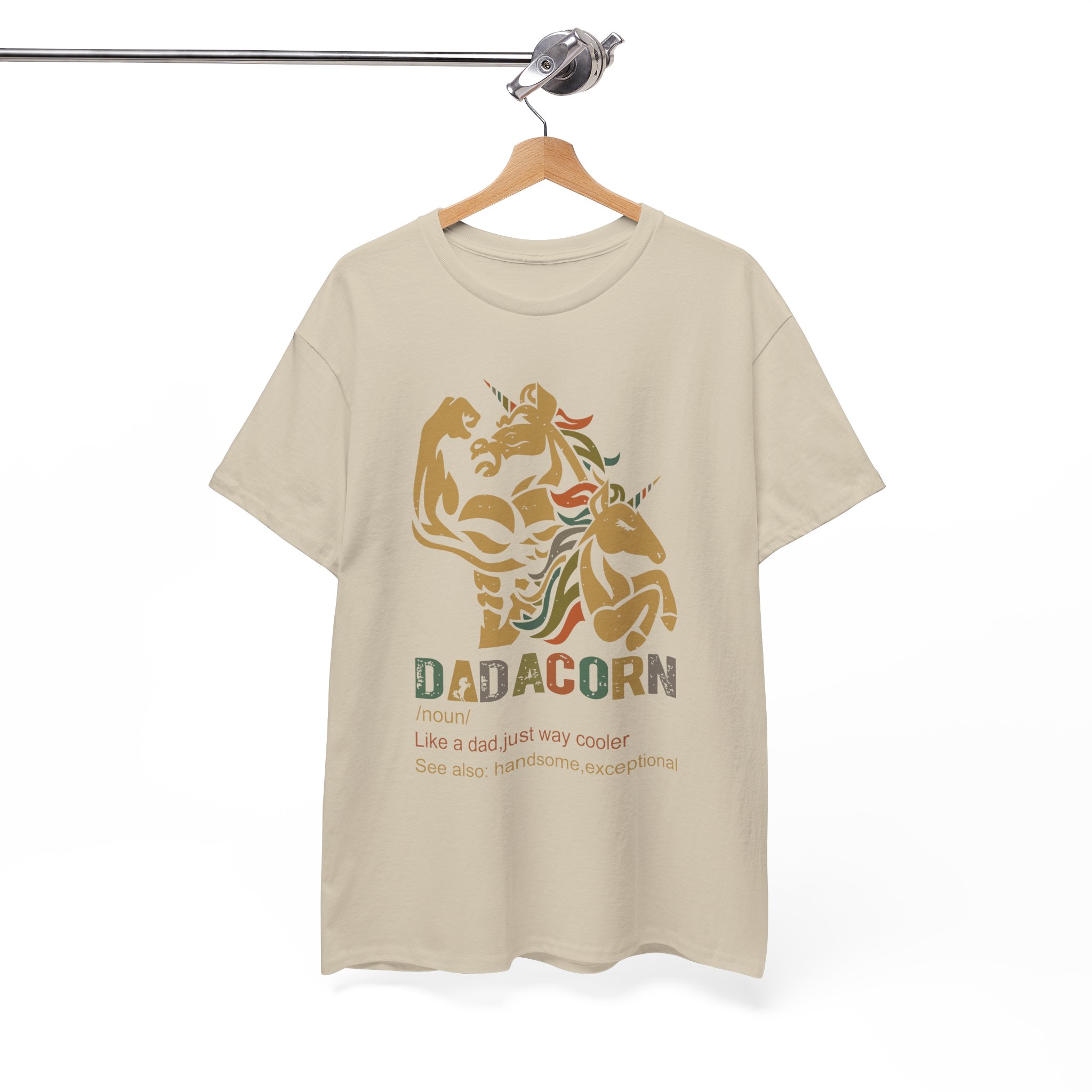 Dadacorn Funny Dad Unicorn Gift for Father’s Day T-Shirt - Image 3