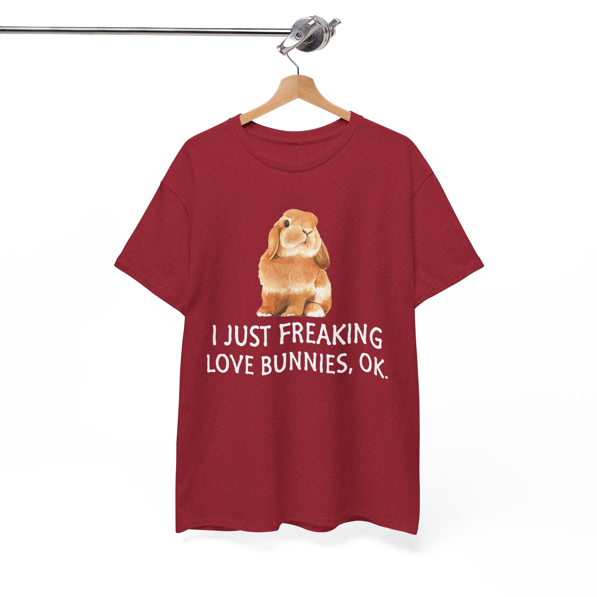I Just Freaking Love Bunnies Bunny Lover T‑Shirt - Image 11