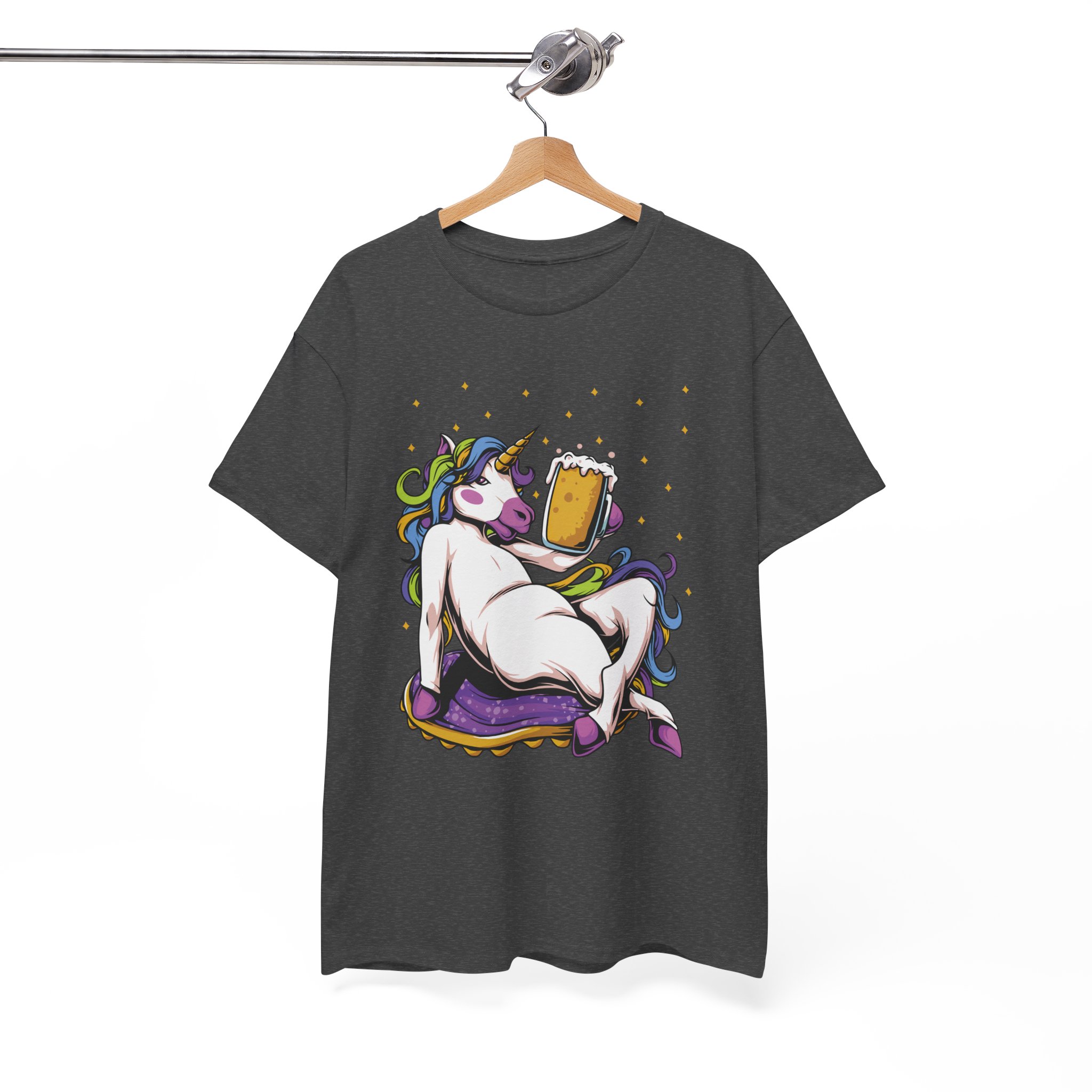 Funny Relaxing Unicorn Holding Beer T-Shirt - Image 7