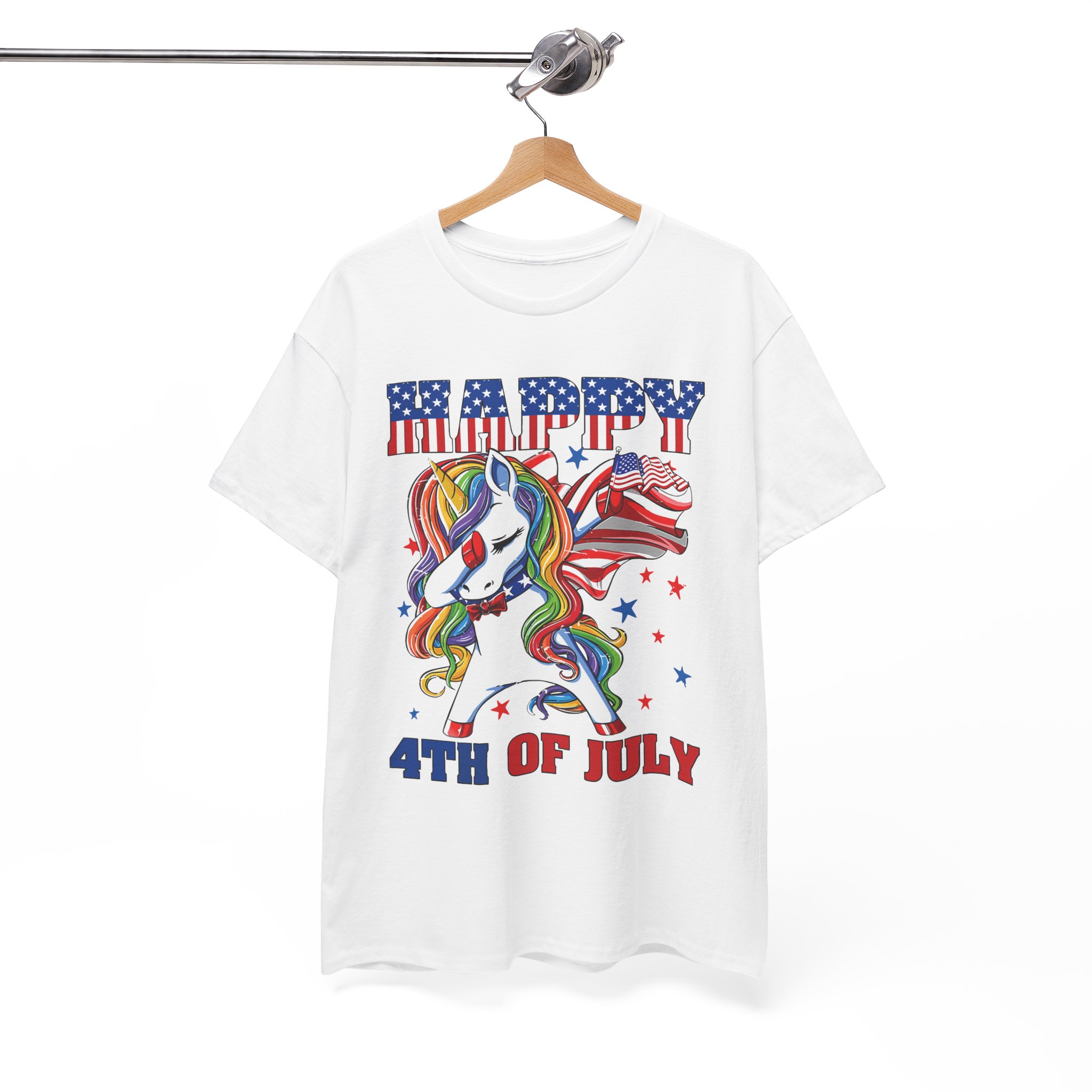 4th of July Unicorn Tee - Patriotic Unicorn Happy American Day Shirt