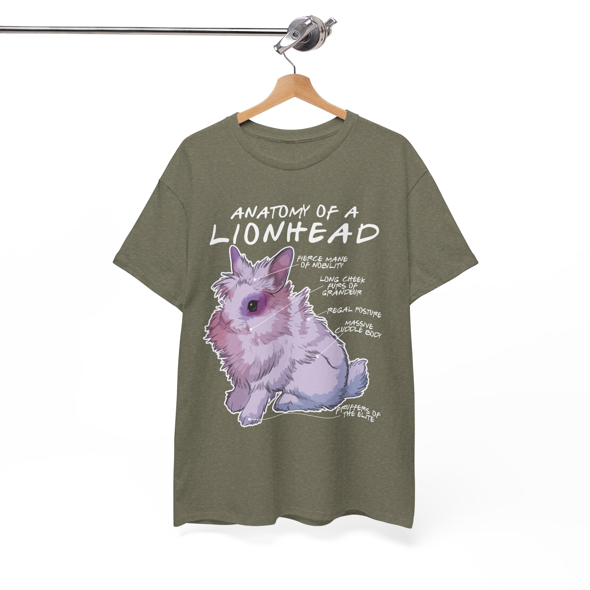 Anatomy of a Lionhead Rabbit T-Shirt - Image 4