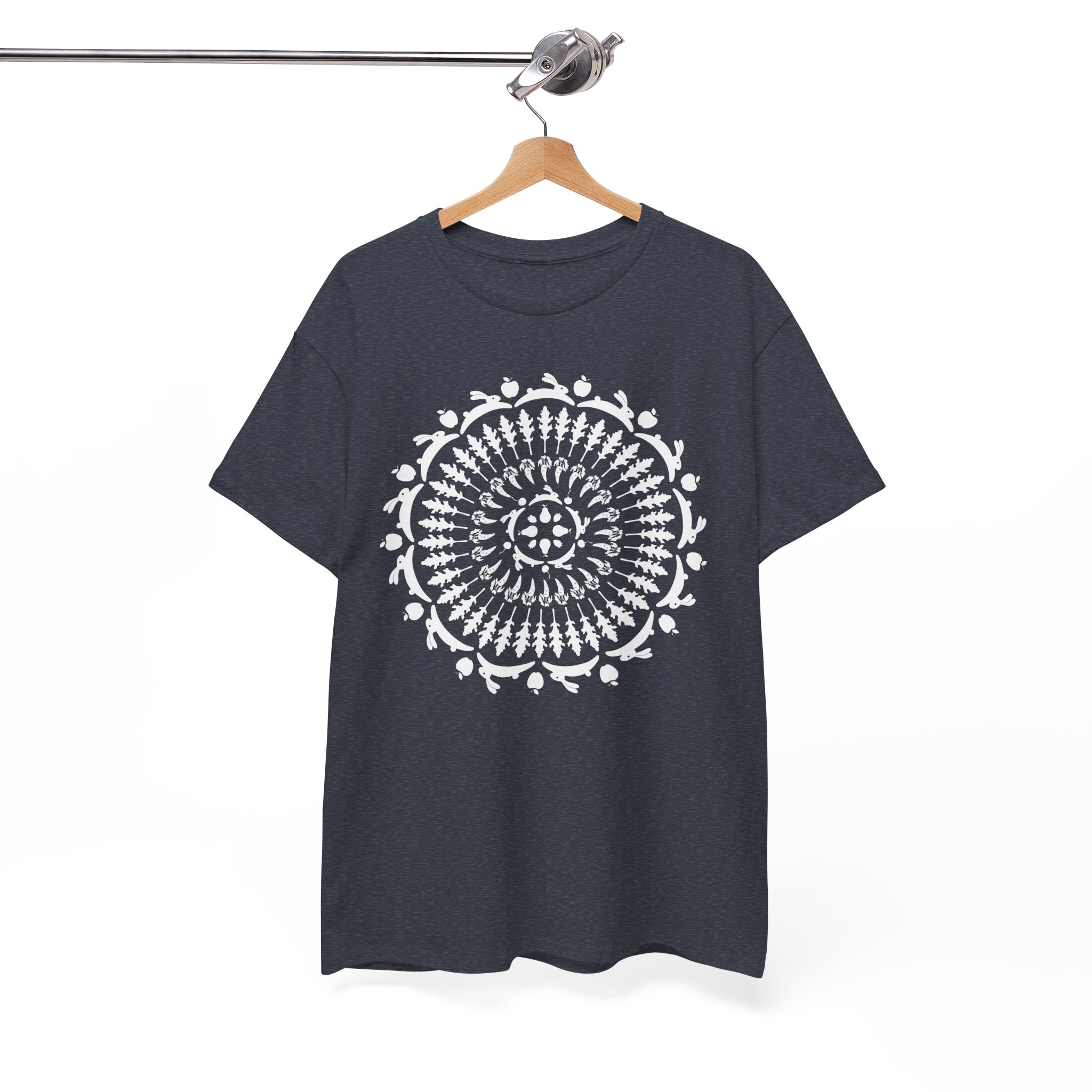 Mandala Floral Easter Bunny T-Shirt - Image 9
