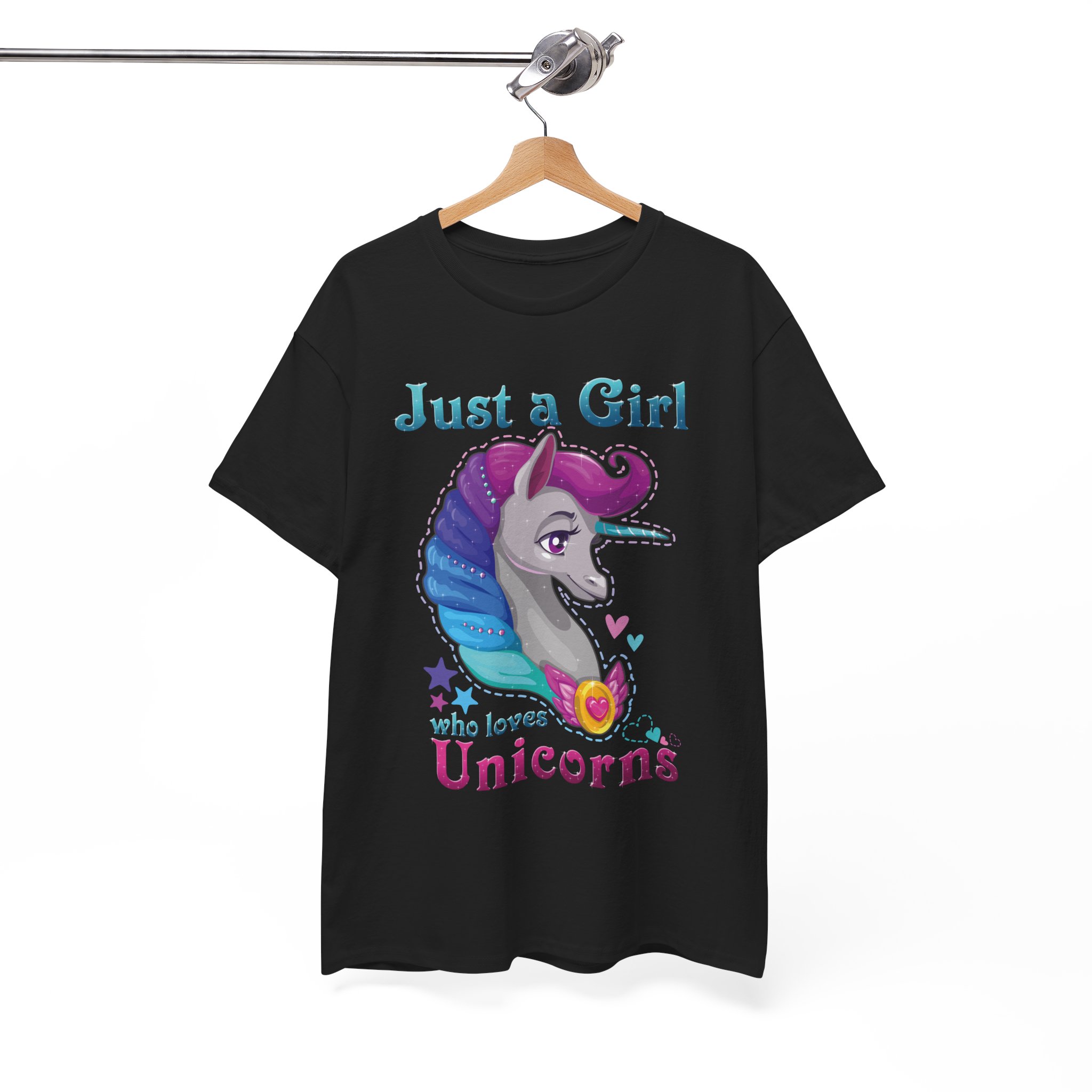 Just a Girl Who Loves Unicorns T-Shirt - Image 3