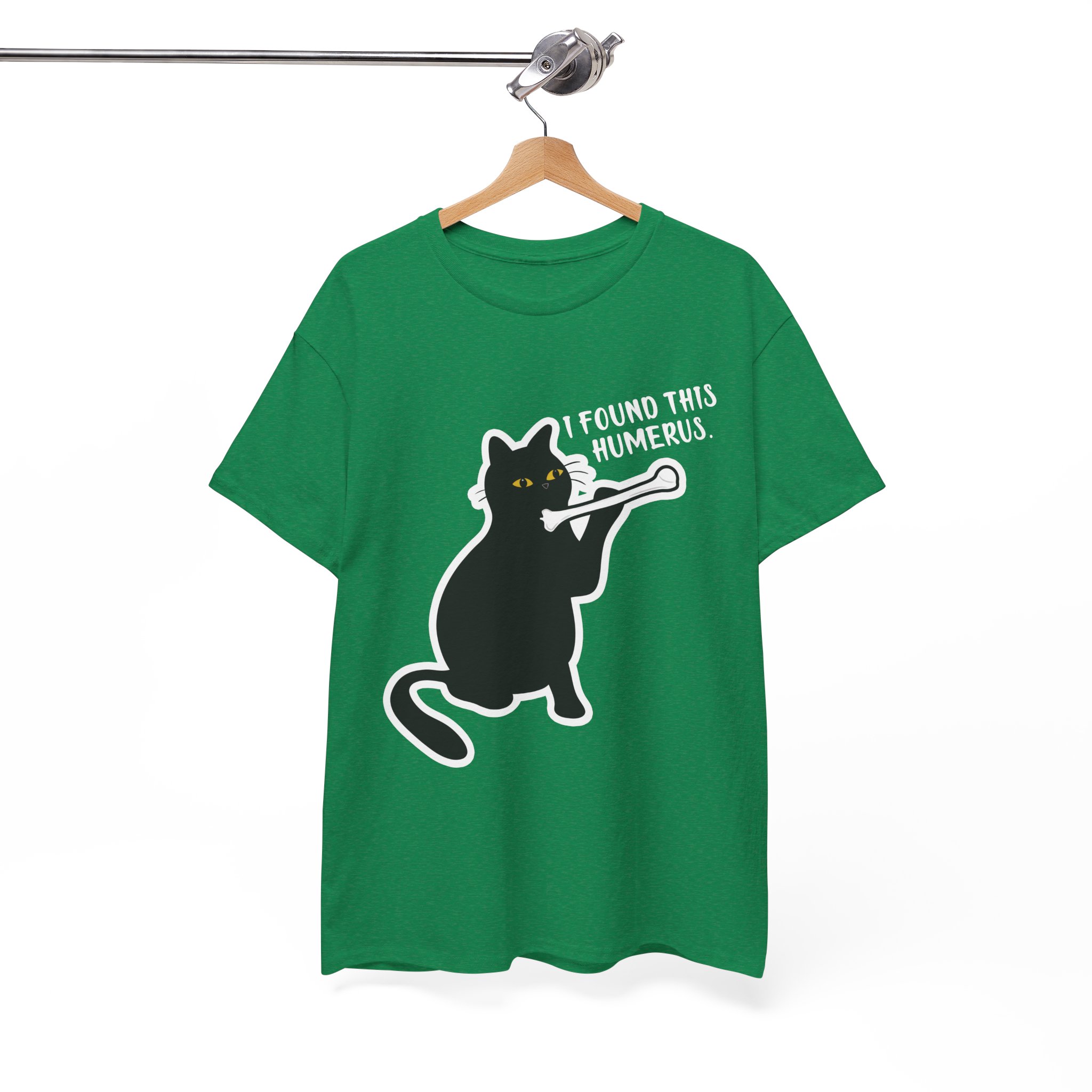I Found This Humerus Funny Cat Anatomy Skeleton T-Shirt - Image 4