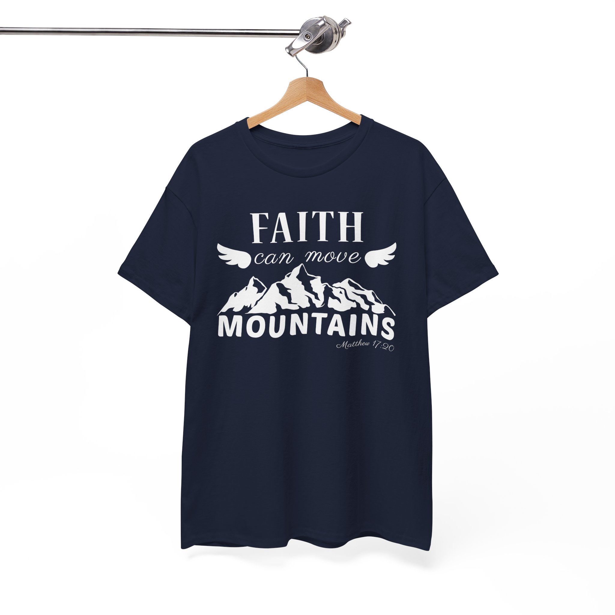 Faith Can Move Mountains Christian Inspirational T-Shirt - Image 8