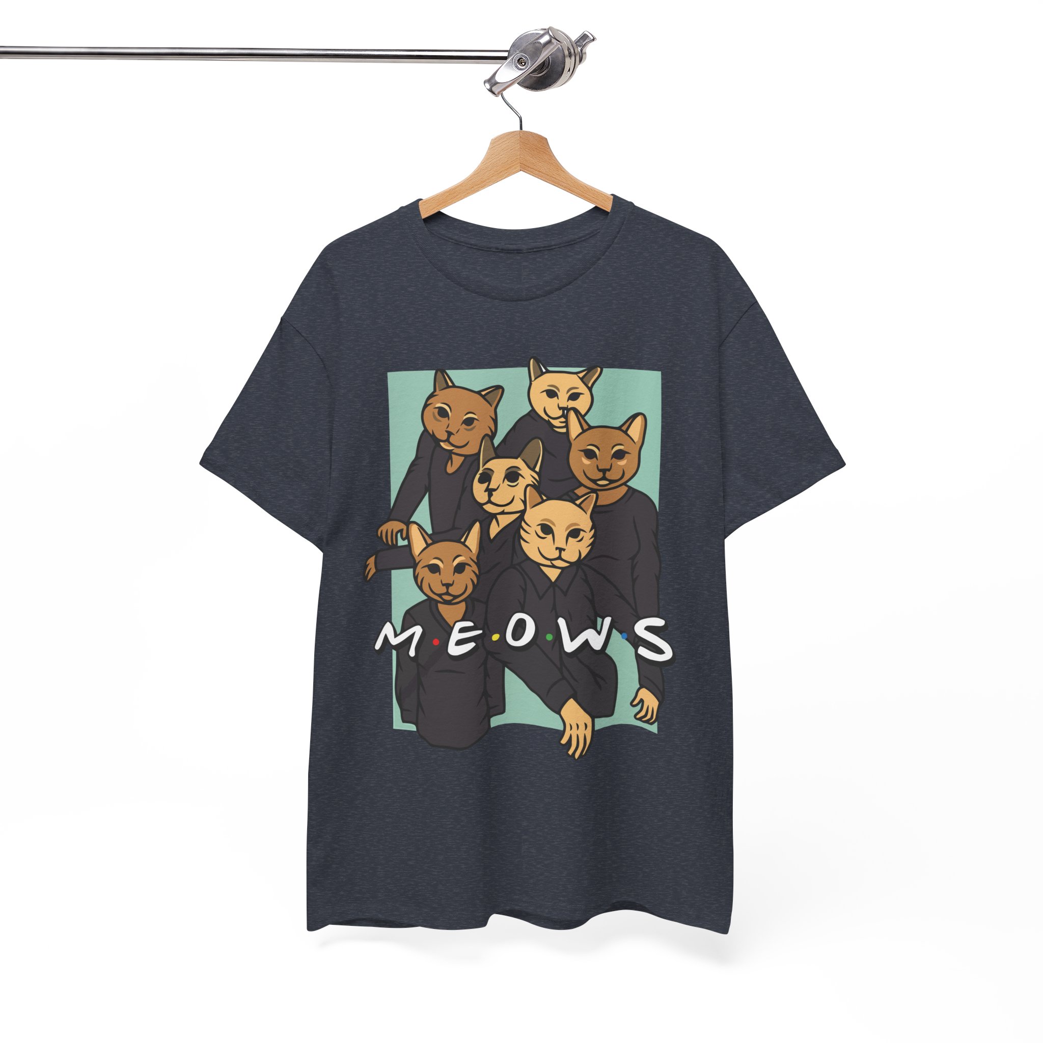 MEOWS Cat Retro T‑Shirt - Image 7