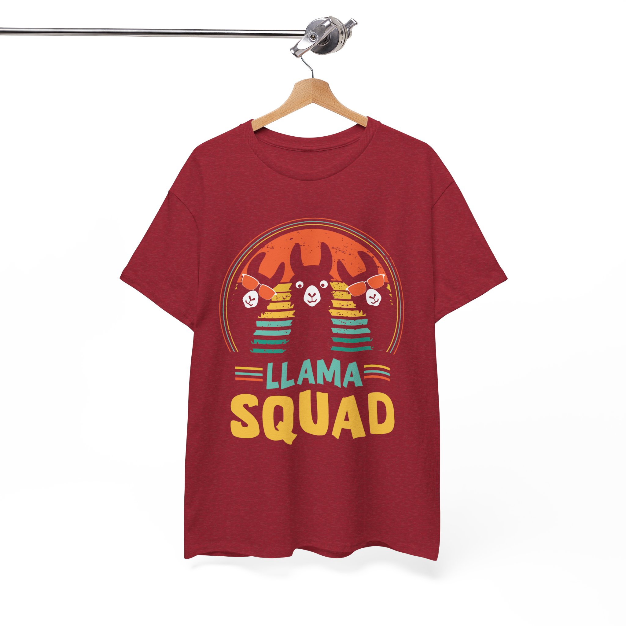 Llama Squad Graphic Tee - Retro Colorful Llama Shirt - Image 10