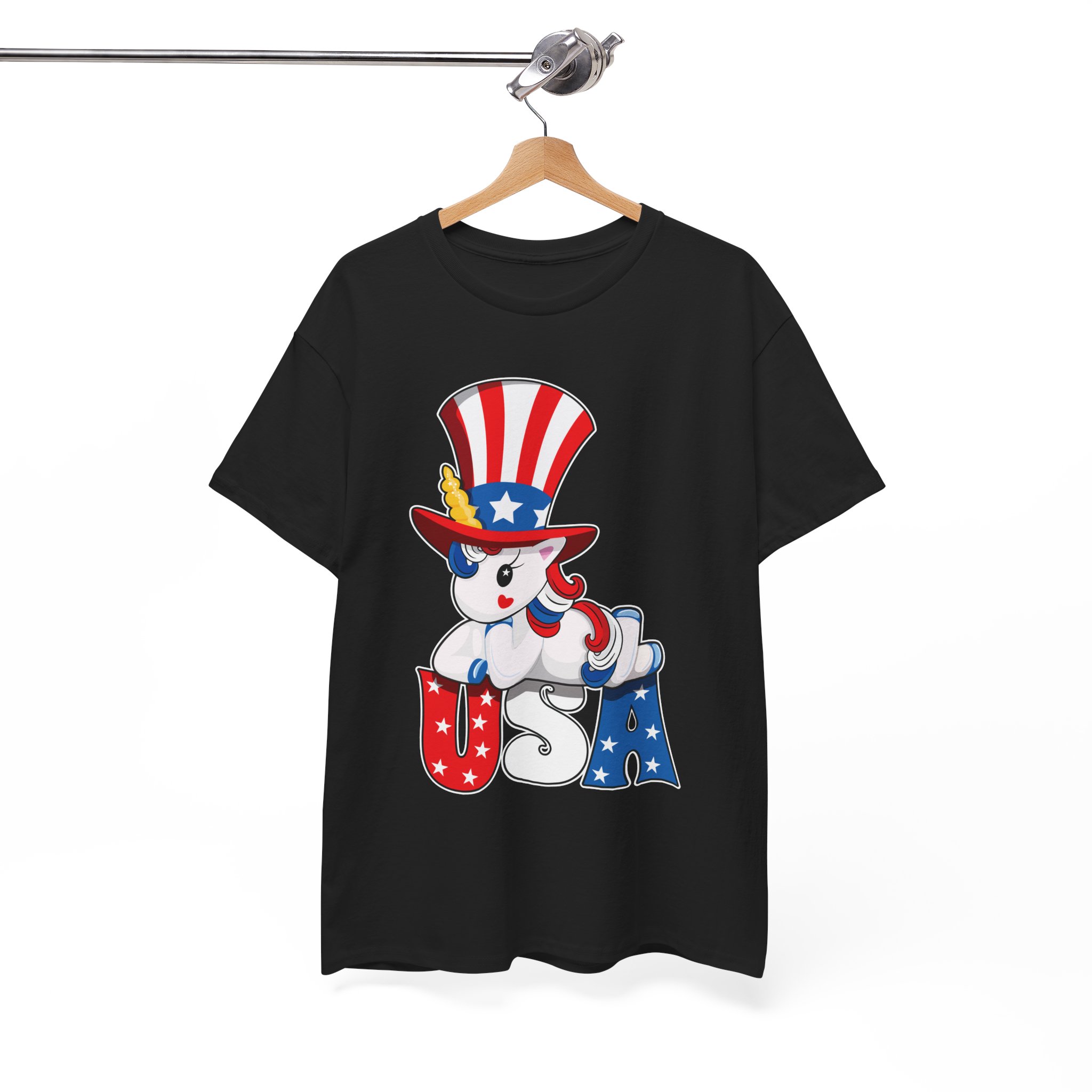 Unicorn Wears Sam Hat Patriotic 4th of July T-Shirt - Image 4