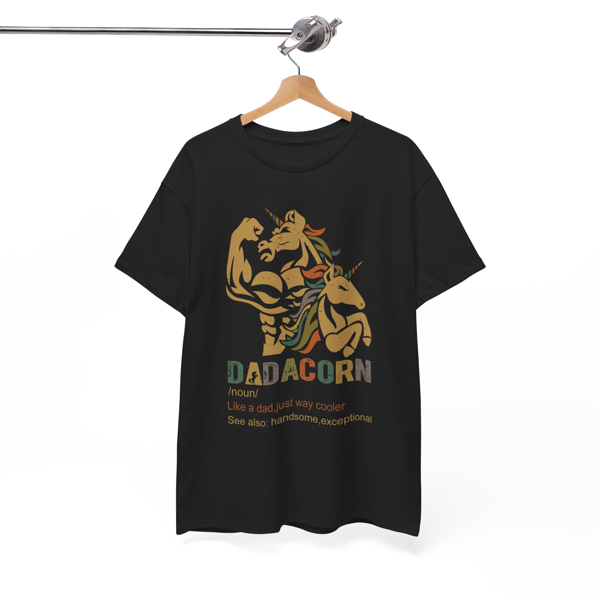 Dadacorn Funny Dad Unicorn Gift for Father’s Day T-Shirt - Image 2