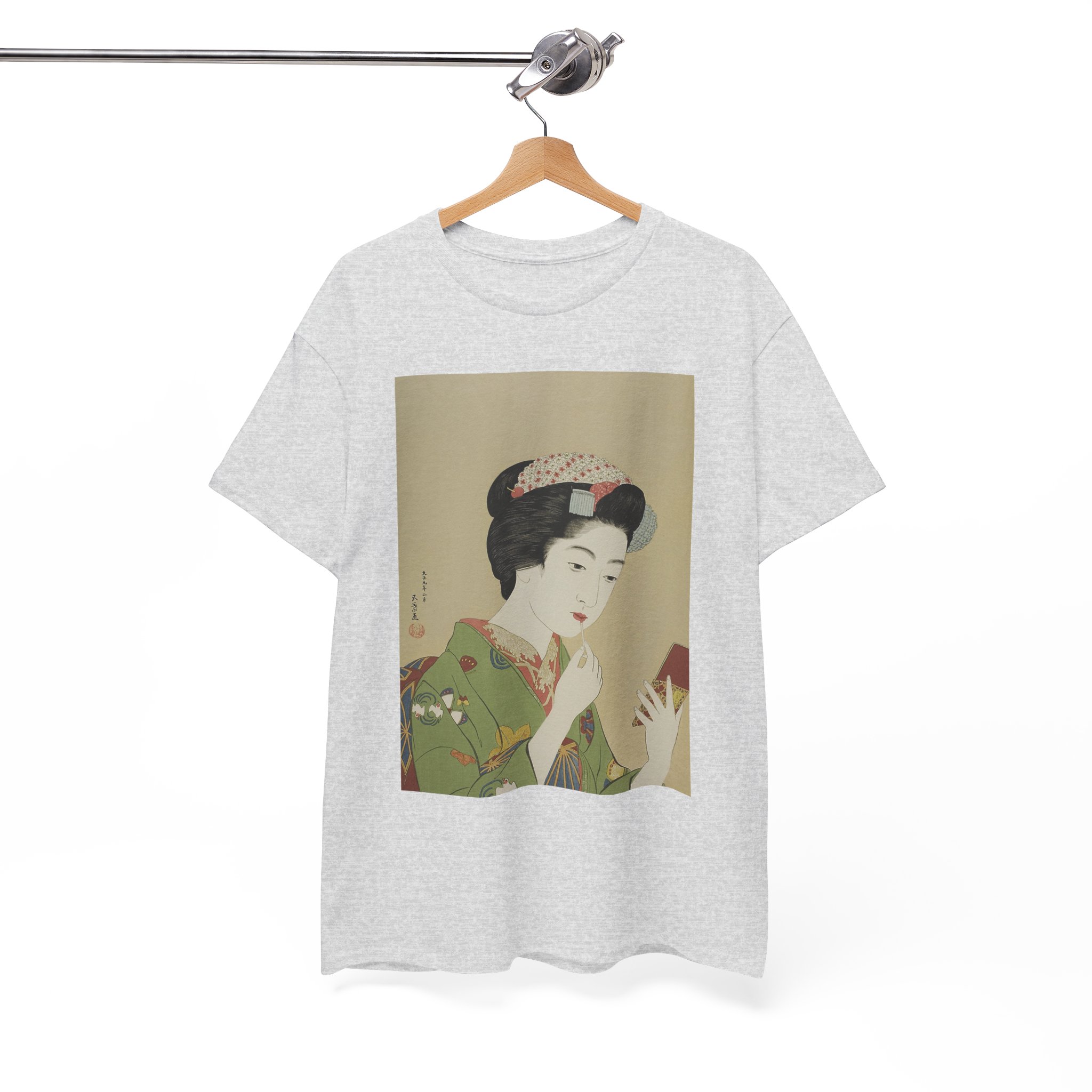Geisha Japanese Woodblock Art Vintage Retro T‑Shirt - Image 2