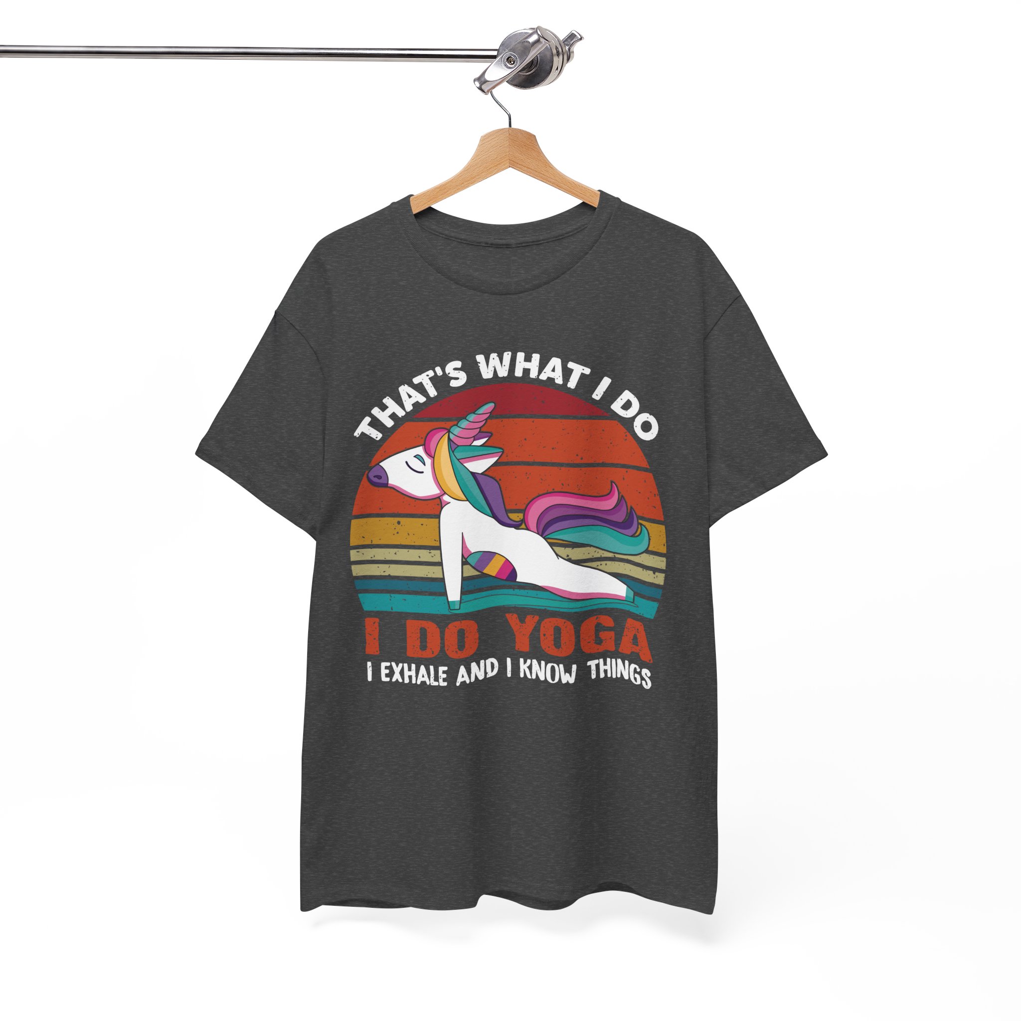 I Do Yoga Unicorn Retro T-Shirt