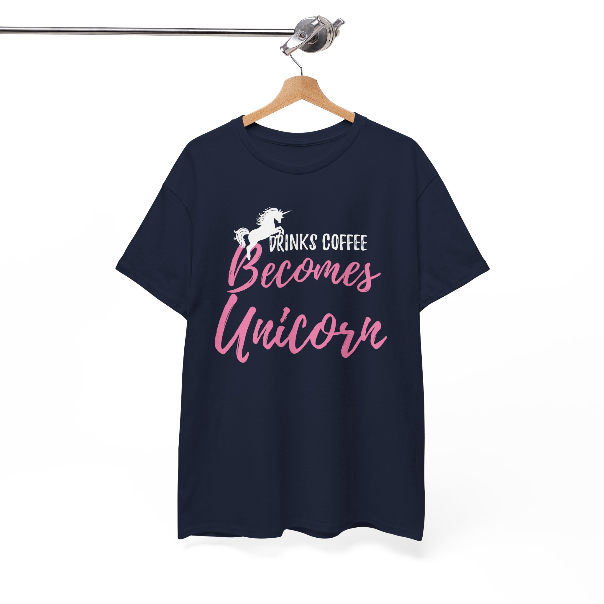 Coffee Becomes Unicorn T-Shirt - Funny Cute Coffee Lover Tee - Image 7