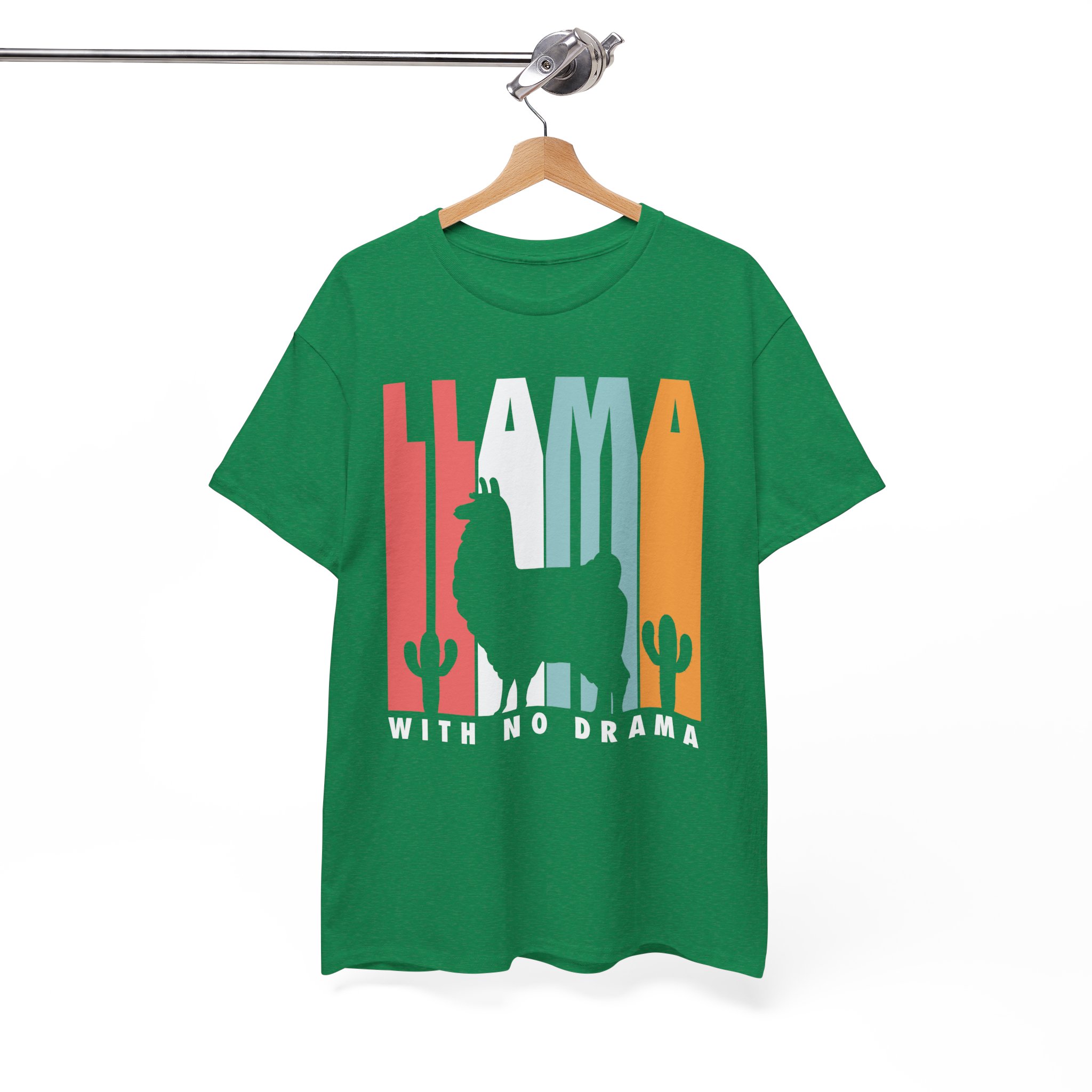 Llama With No Drama Retro T‑Shirt - Image 4