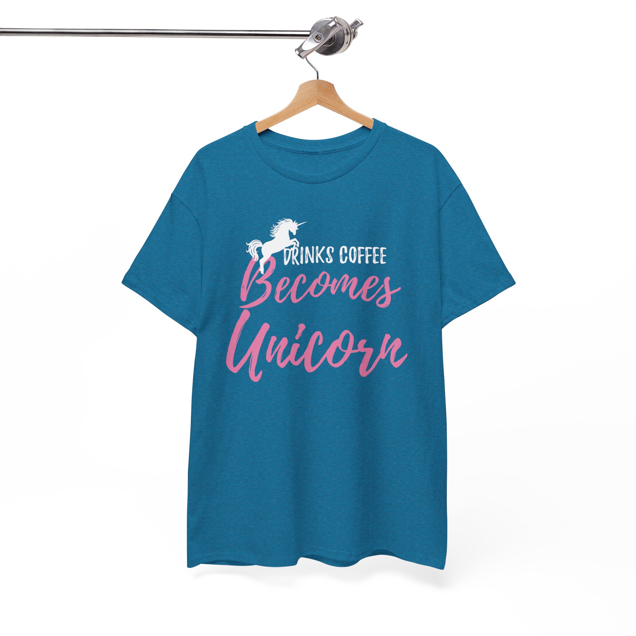 Coffee Becomes Unicorn T-Shirt - Funny Cute Coffee Lover Tee - Image 5