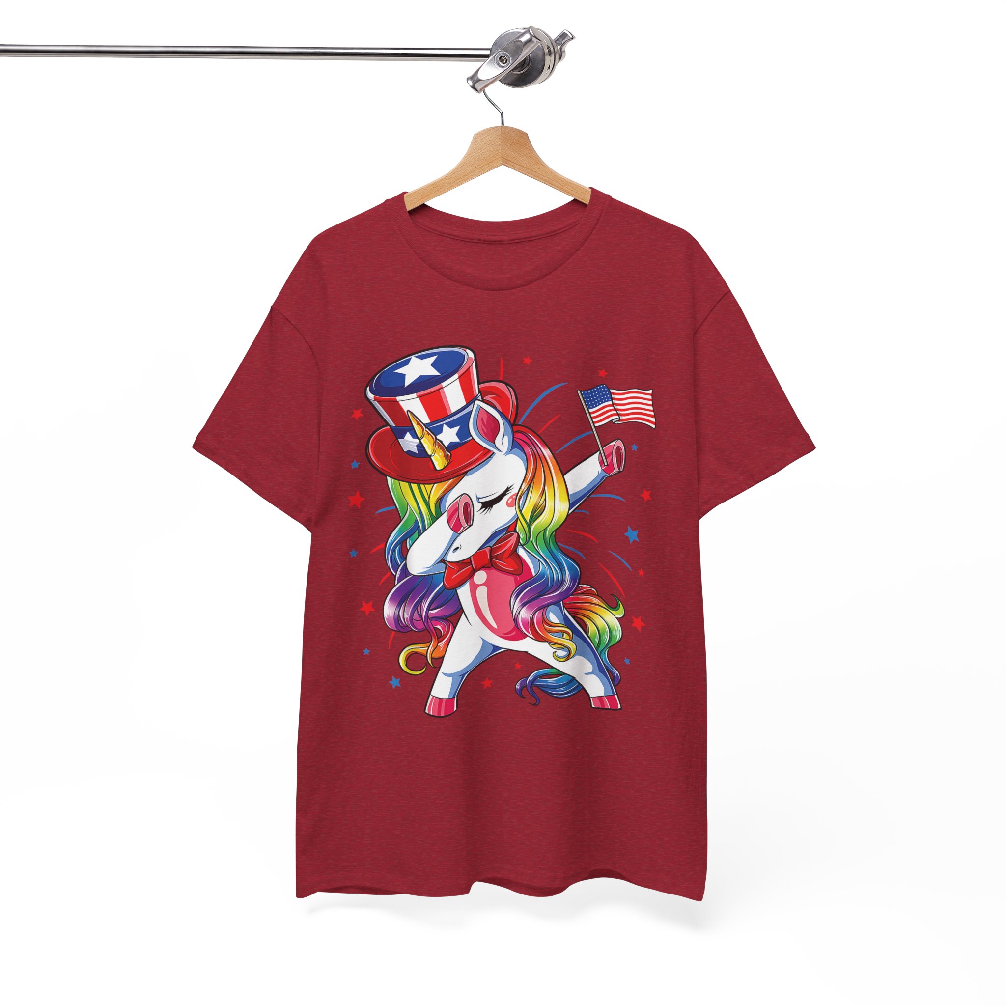 Patriotic Dabbing Unicorn, America 4th of July Shirt - Image 12