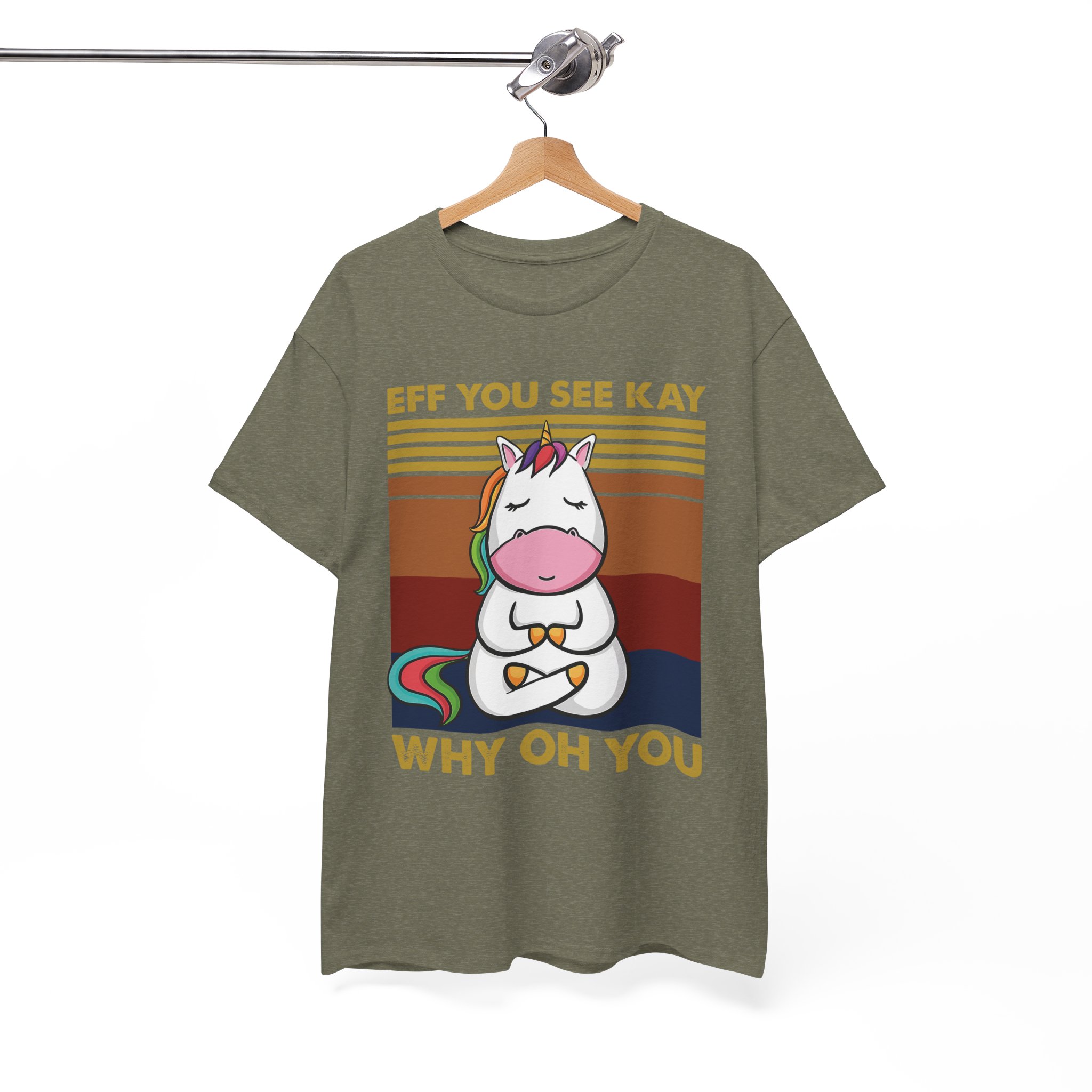 Funny Unicorn Eff You See Kay Why Oh You Retro T-Shirt - Image 4